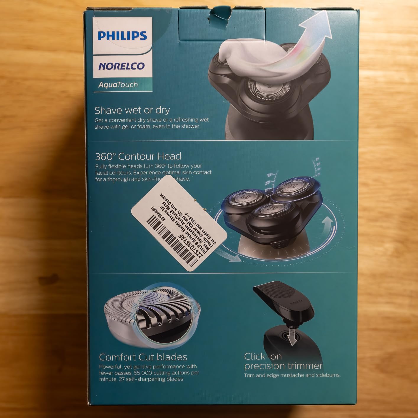 Philips Electric Shavers for Men, Rechargeable AquaTouch Mens Electric Shaver Wet and Dry with Comfort Cut Blades and Click-on Precision Trimmer, Cordless Electric Razors with 5D Flex Head customer photo 2