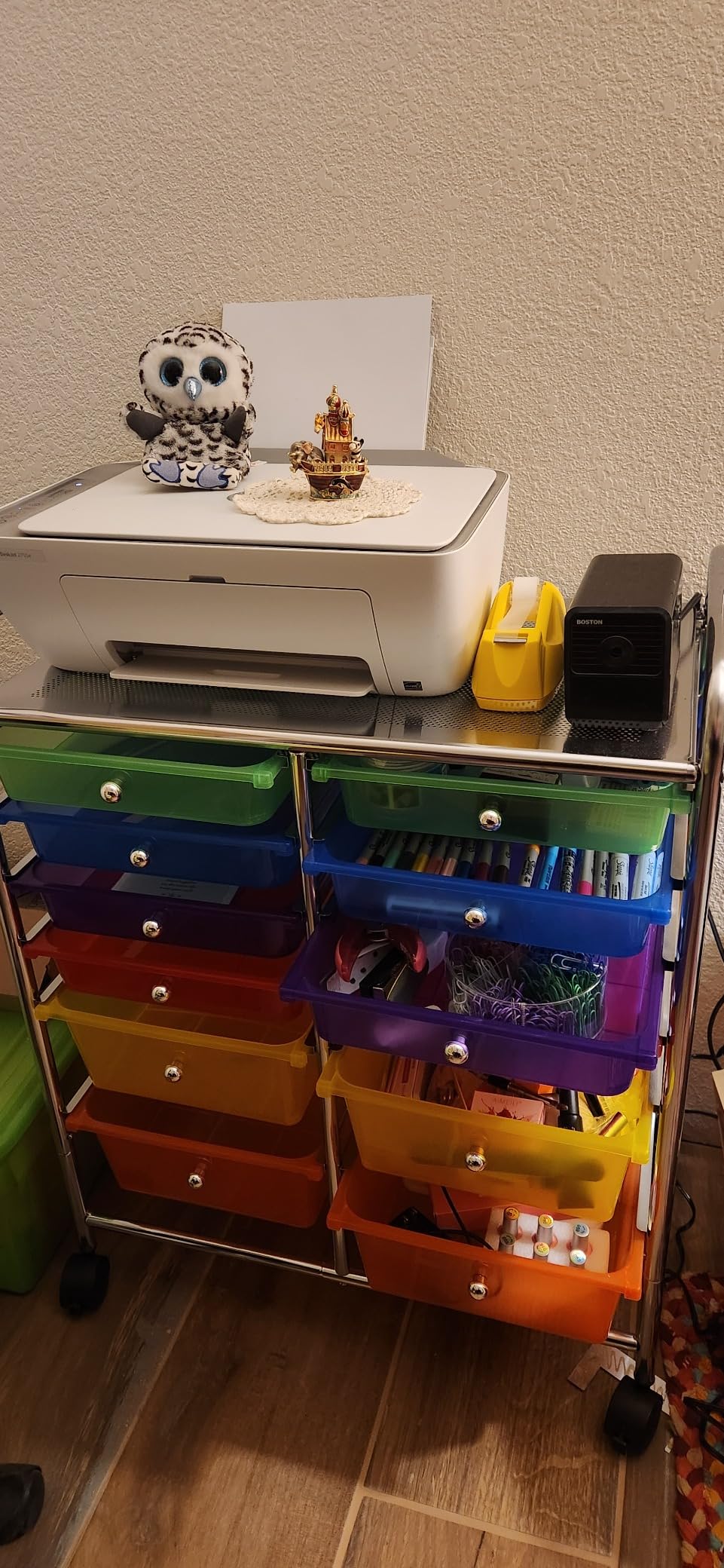 Simple Houseware 15 Drawers Rolling Utility Cart Art Craft Storage, Chrome customer photo 2