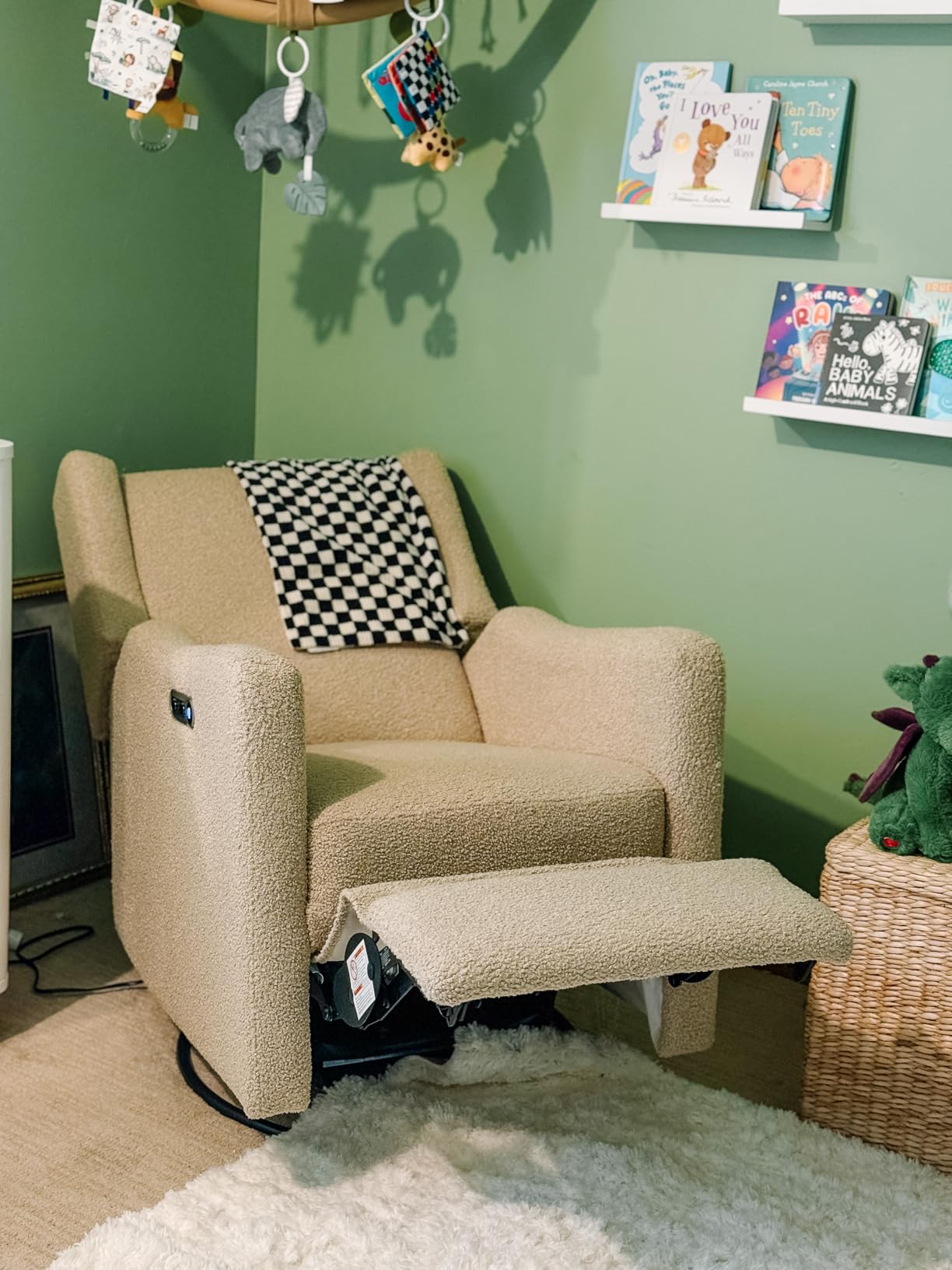 Delta Children Mercer Electronic Power Recliner and Swivel Glider with USB Port in LiveSmart Performance Fabric - Water Repellent & Stain Resistant, Pearl customer photo 2