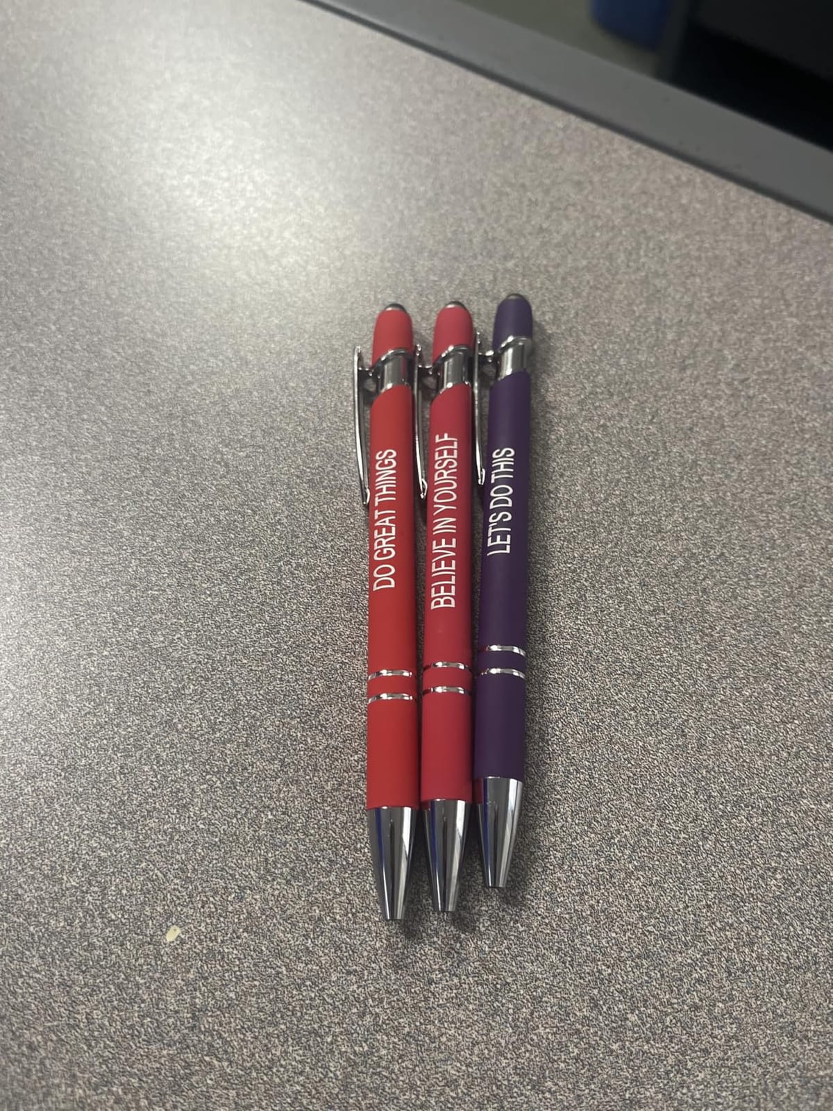 Actsun Funny Pens, 12 Pack Fine Point Smooth Writing Ballpoint Pens with Inspirational Tips, Black Ink, Touch Stylus Screens, Motivational Gift for Office & Desk Accessories customer photo 1