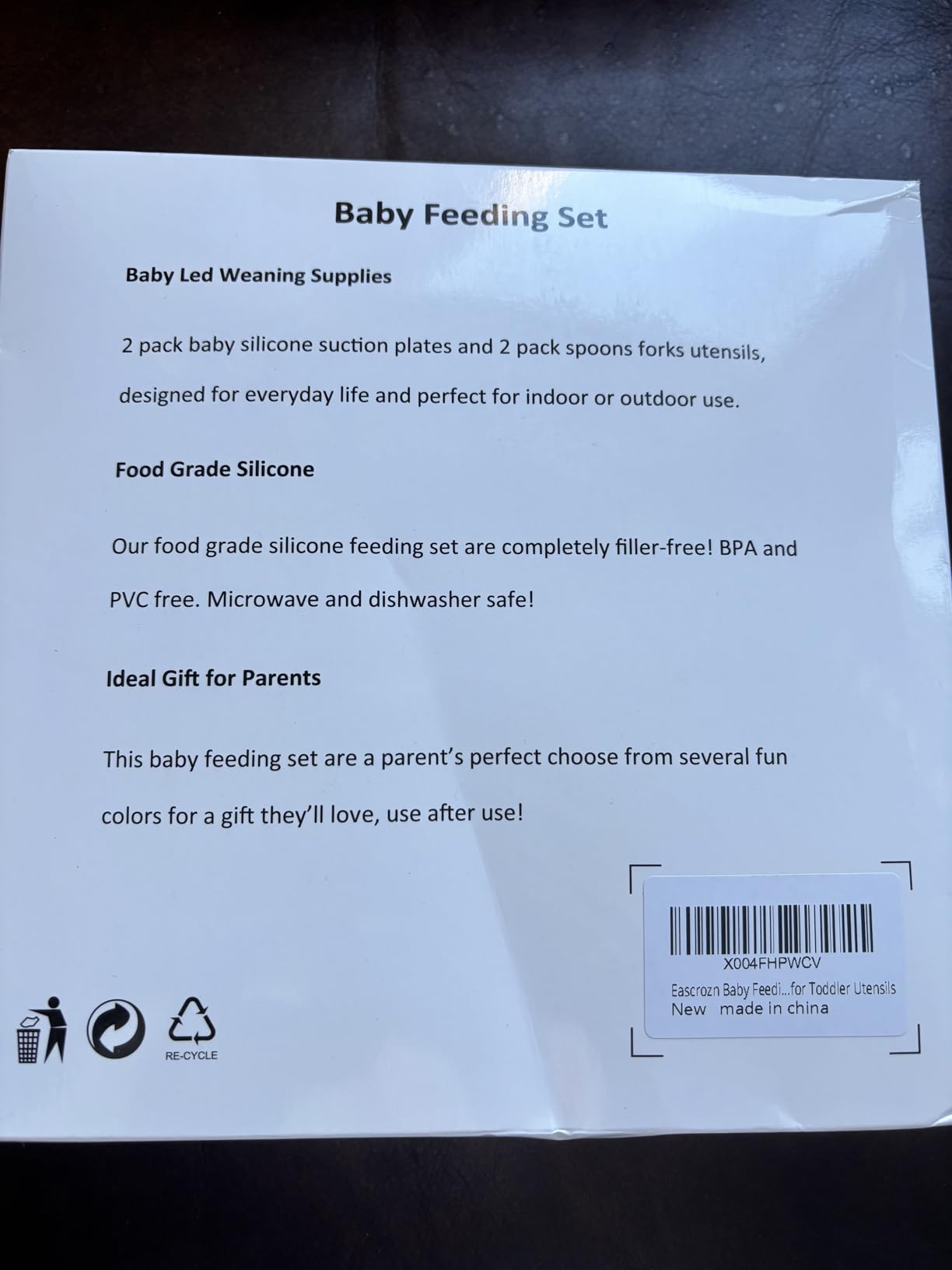 Eascrozn 2 Pack Silicone Suction Plates for Baby, Spoons and Forks Set customer photo 1