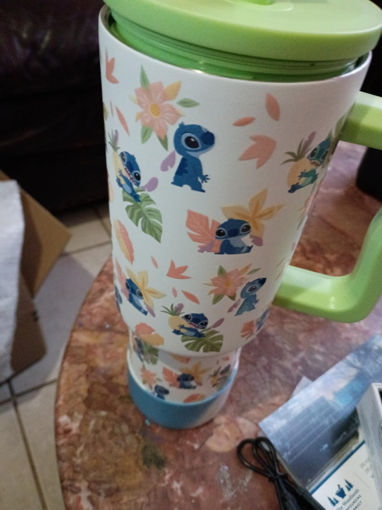 Simple Modern Disney 40 oz Tumbler with Handle and Straw Lid | Insulated Reusable Stainless Steel Water Bottle Travel Mug | Gifts for Women Her | Trek Collection | 40oz | Mickey Mouse Floral Riptide customer photo 2