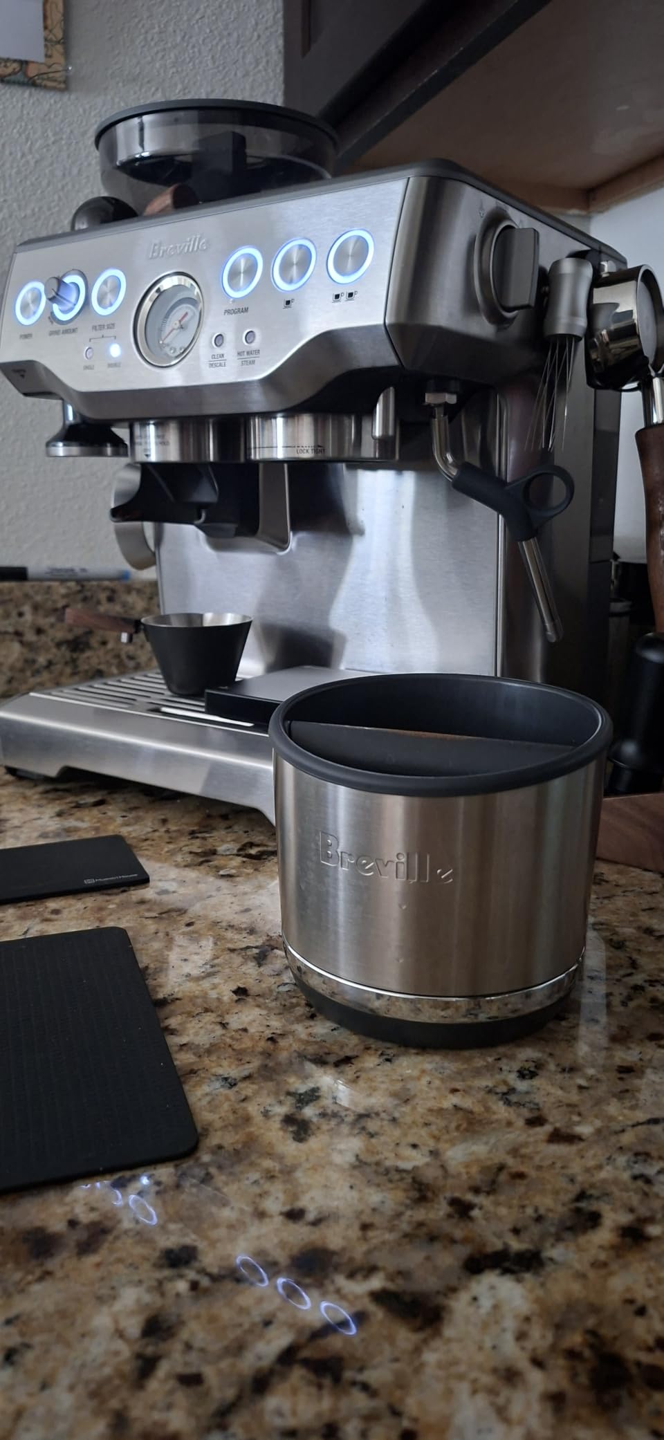 Breville BEA501BSS Knock Box 10 Espresso Accessory, Brushed Stainless Steel | Upgrade your coffee bar with this durable and easy-to-clean knock box featuring a removable bar | 10 puck capacity customer photo 2