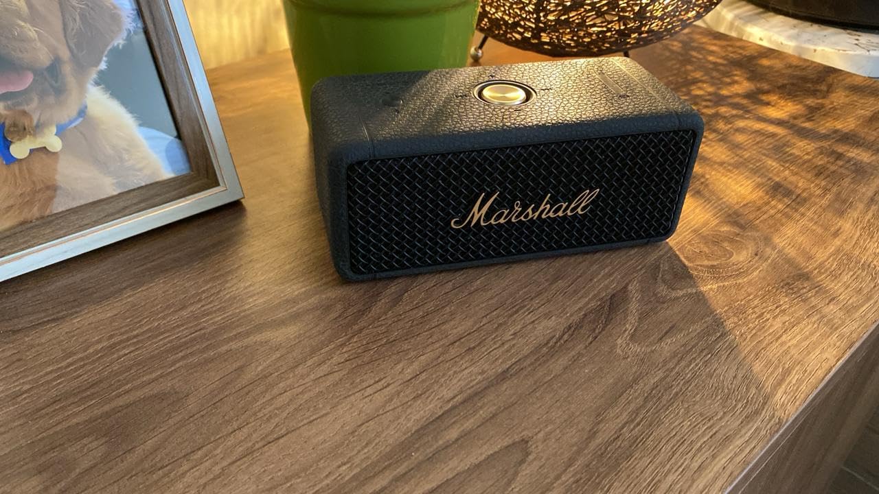 Marshall Emberton II Portable Bluetooth Speaker - Rugged Waterproof/Dust-Proof Design | Loud Stereo Sound, Deep Bass | Compact and Wireless for Travel and Outdoors - Black and Steel customer photo 2