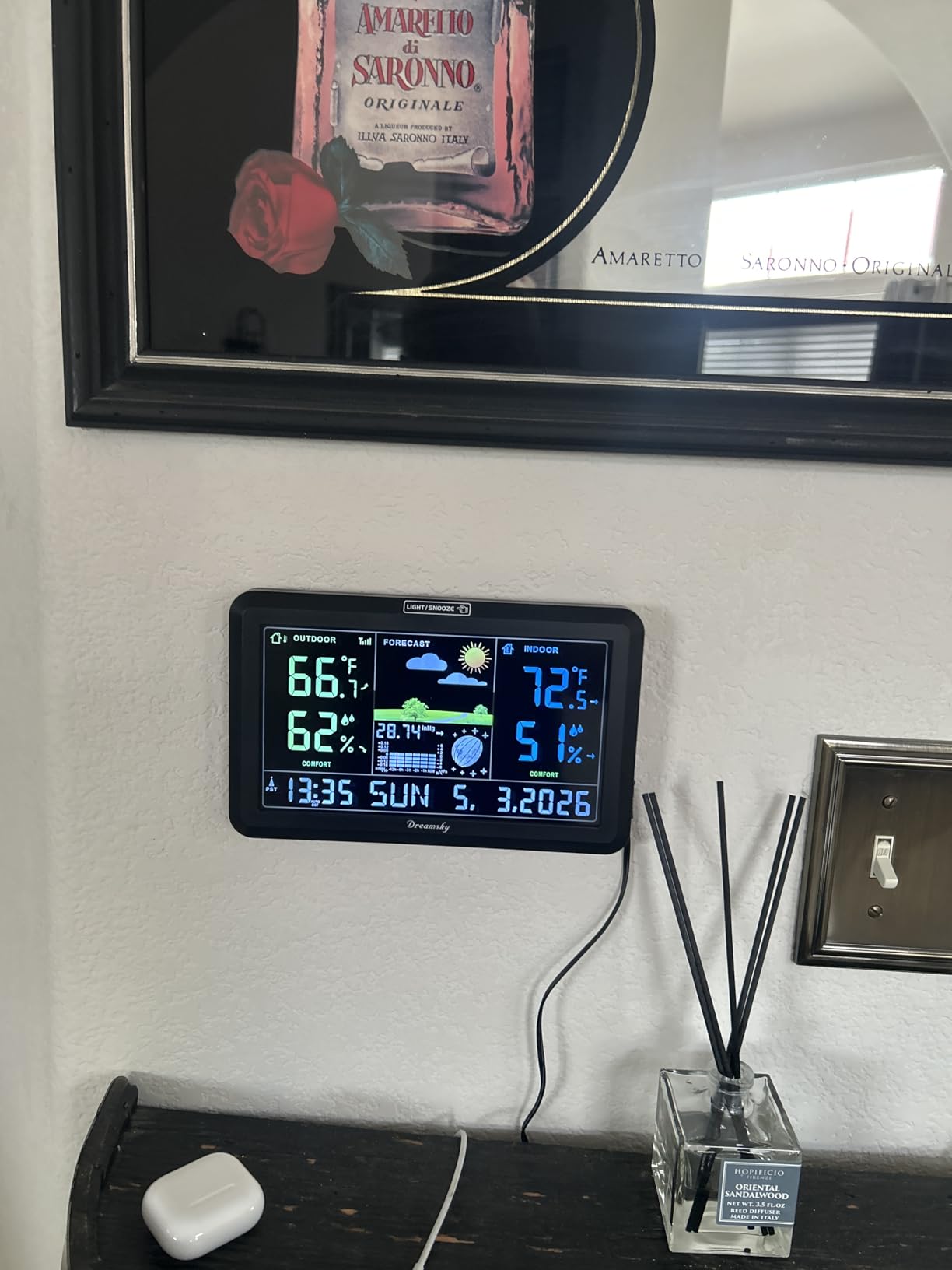 DreamSky Weather Station Indoor Outdoor Thermometer Wireless, Atomic Clock customer photo 1