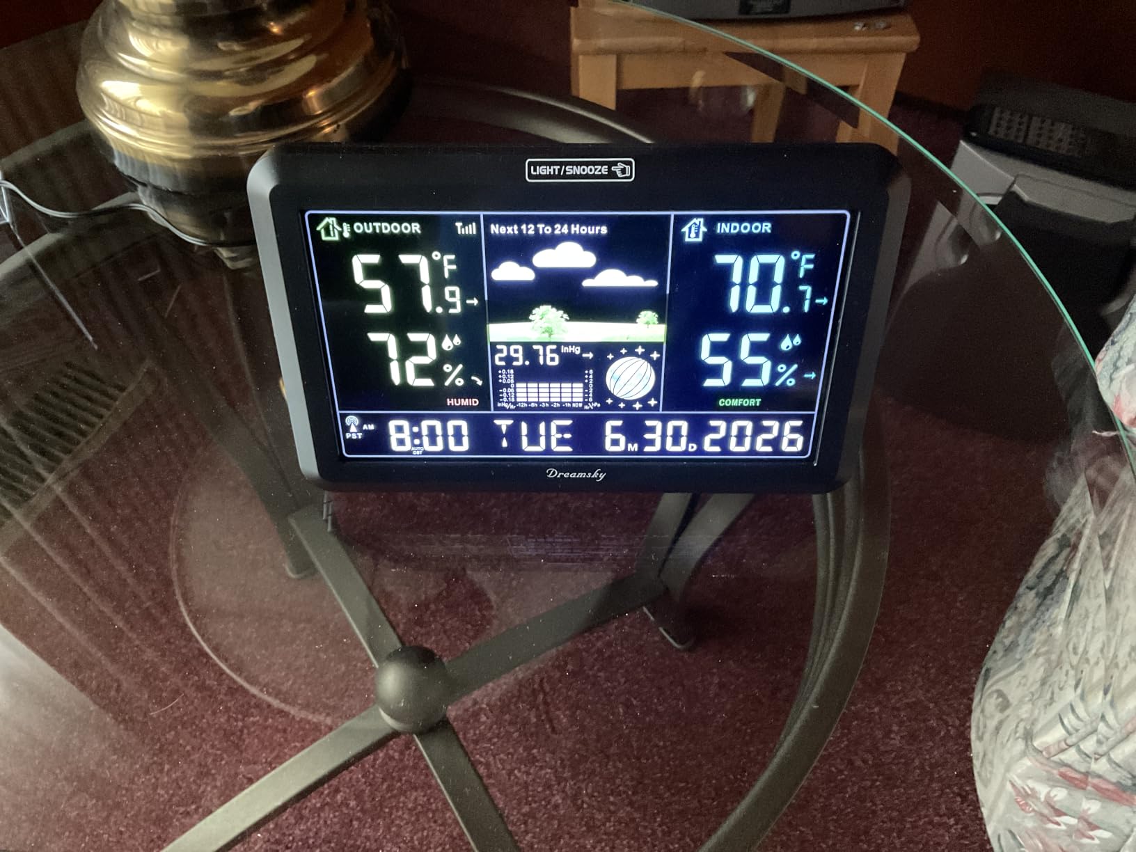 DreamSky Weather Station Indoor Outdoor Thermometer Wireless, Atomic Clock customer photo 2