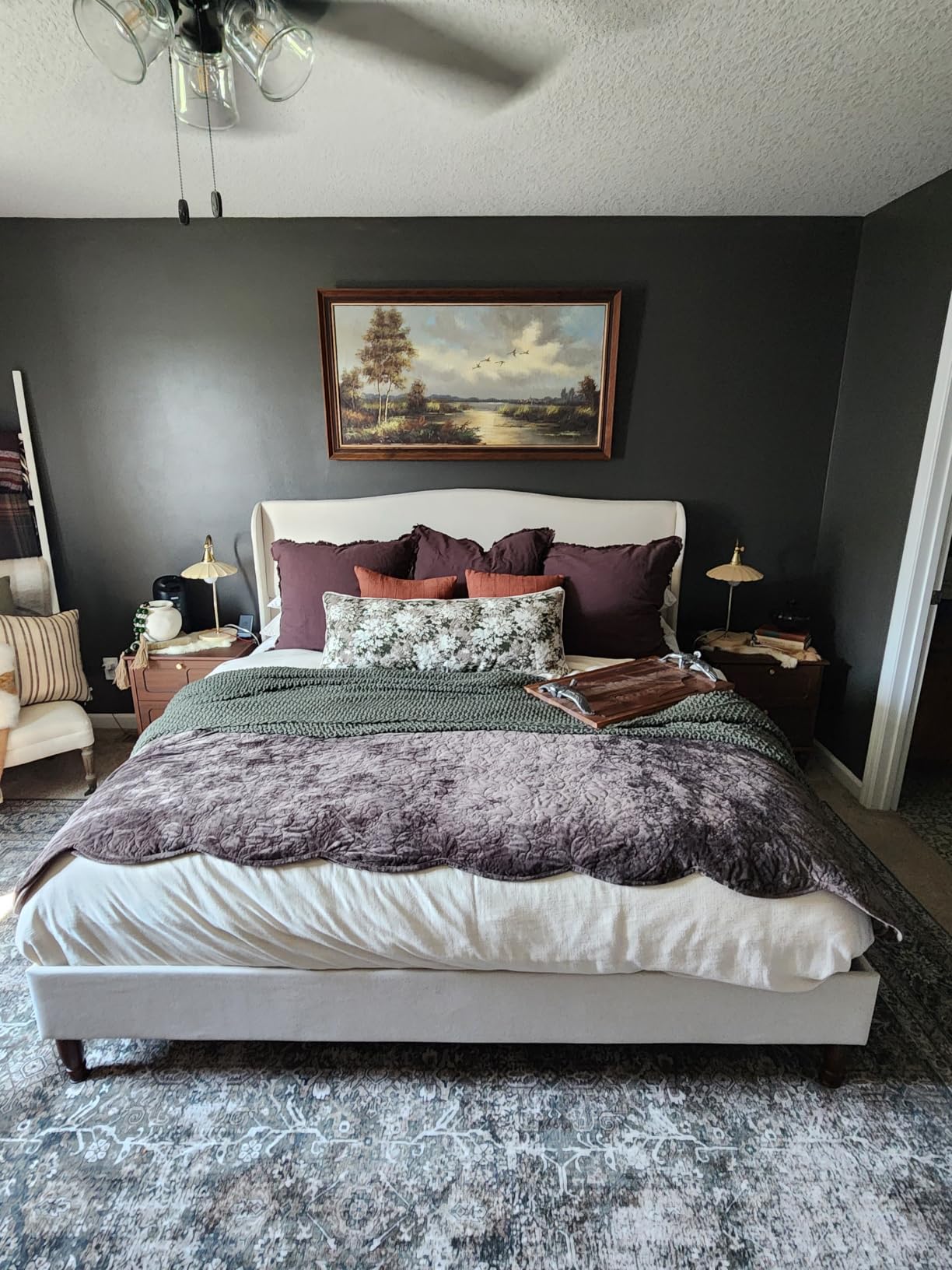 koorlian King Size Bed Frame Upholstered Platform Bed with 51