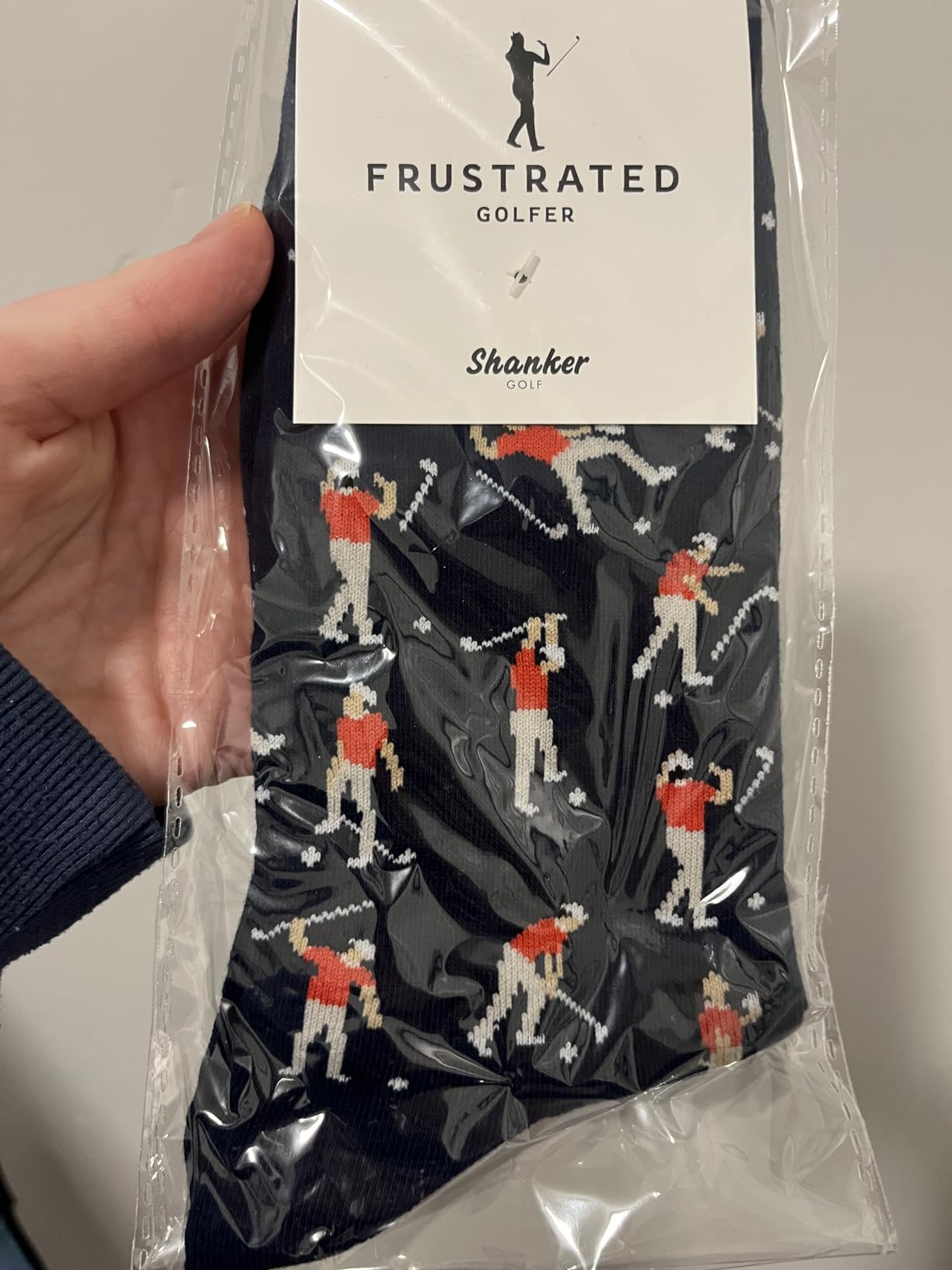 Shanker Golf Socks - Funny Angry Golfer Socks - Funny Golf Gift for Men customer photo 1