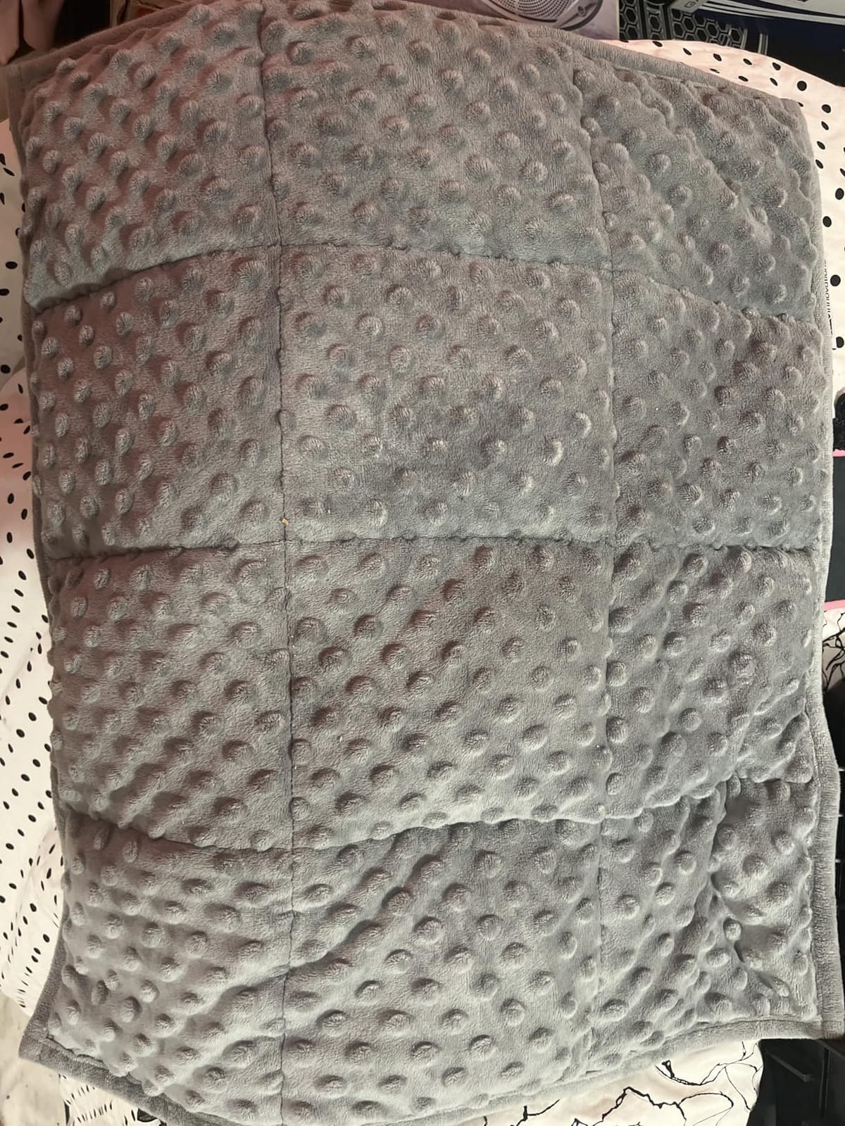 Kidaddle 7lb Weighted Blanket (Grey) 19x22 Inch– Plush Minky Lap Pad with Sensory Support for Autism or ADHD, Giftable Weighted Blanket with Travel Bag customer photo 2