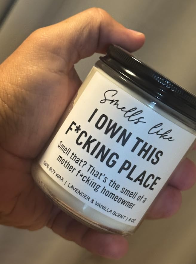 Younift Funny Scented Candle, House Warming Gifts New Home, Housewarming Gifts for Women, Men, Couple, New Homeowner - First Apartment Essentials - Closing Presents for Home Buyers - 9 oz customer photo 1