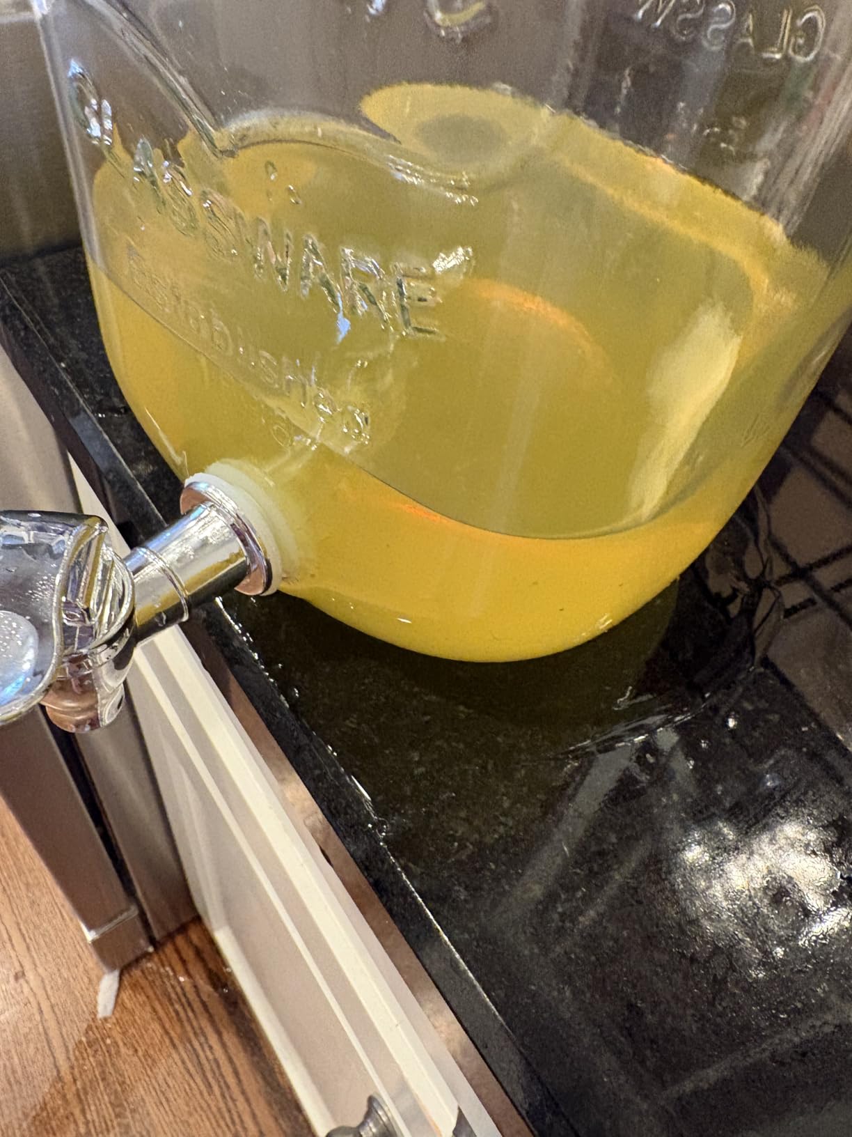 1 Gallon Glass Drink Dispensers For Parties-Set of 2,Leak-Proof Spigot customer photo 1