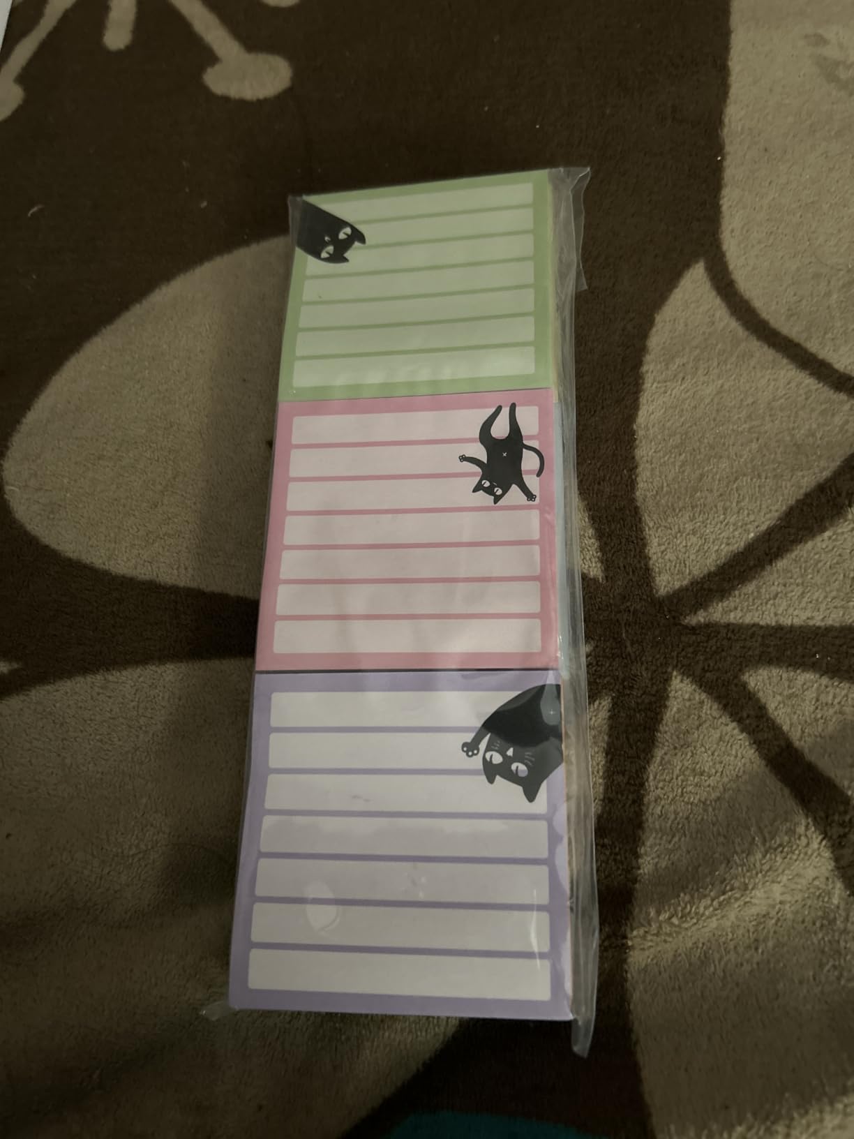 Mr. Pen- Black Cat Sticky Notes Set, 3