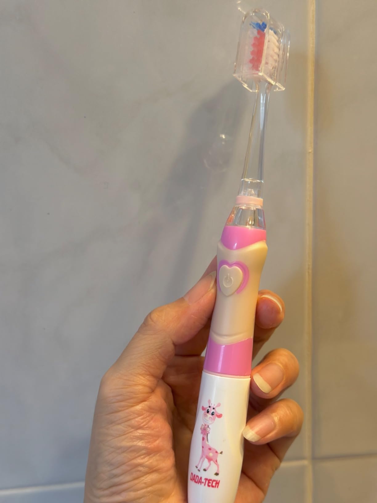 Kids Electric Toothbrush with Timer Toddler Toothbrush Age 2-4-8-12 Electric Toothbrush Kids Rainbow LED Light Up Vibrating Toothbrush Battery Operated Childrens Girls Sonic Tooth Brush (Pink Unicorn) customer photo 2