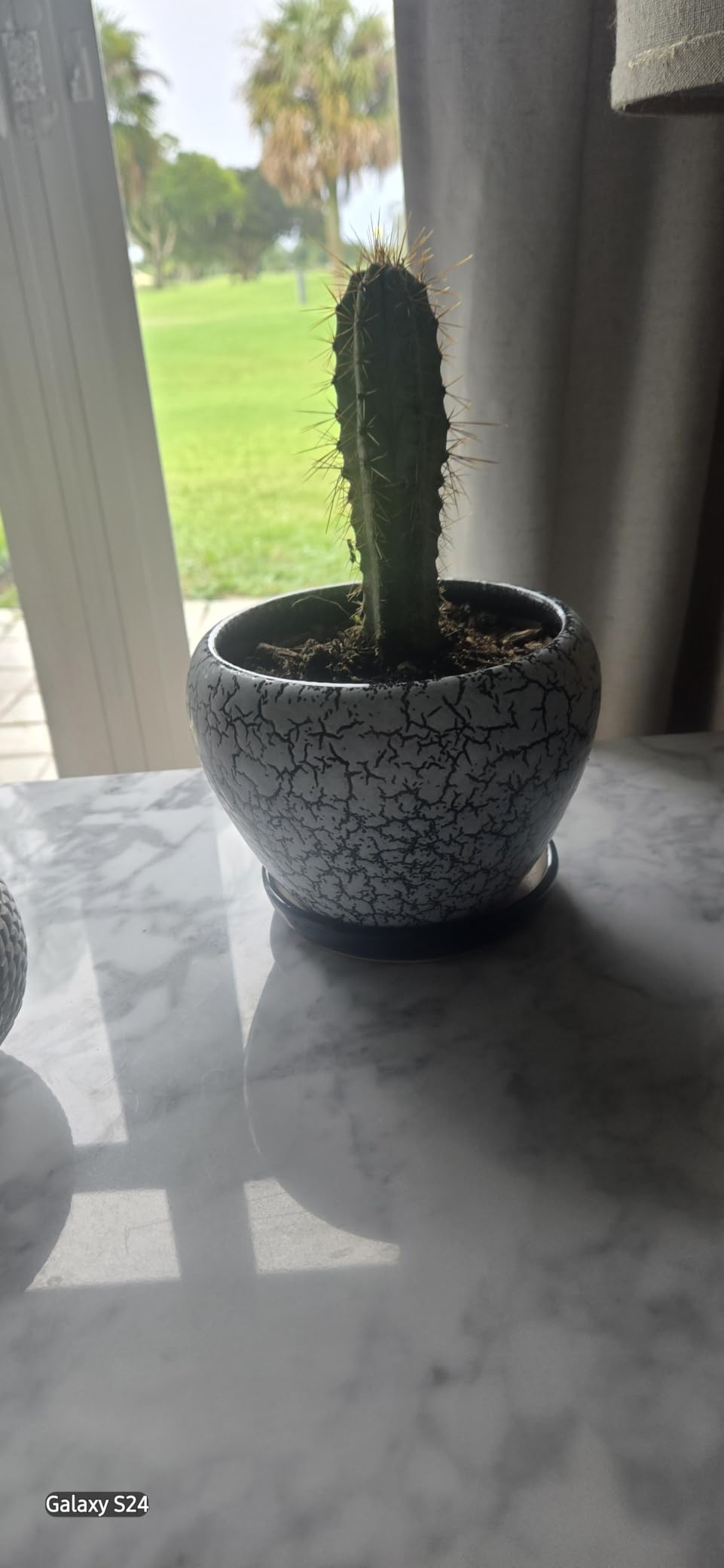 Ceramicfor 10 Inch Ceramic Planter Pot, Ceramic Plant Pot for Indoor Outdoor Plants, Large Flower Pot with Drainage Hole and Saucer, Blue customer photo 2