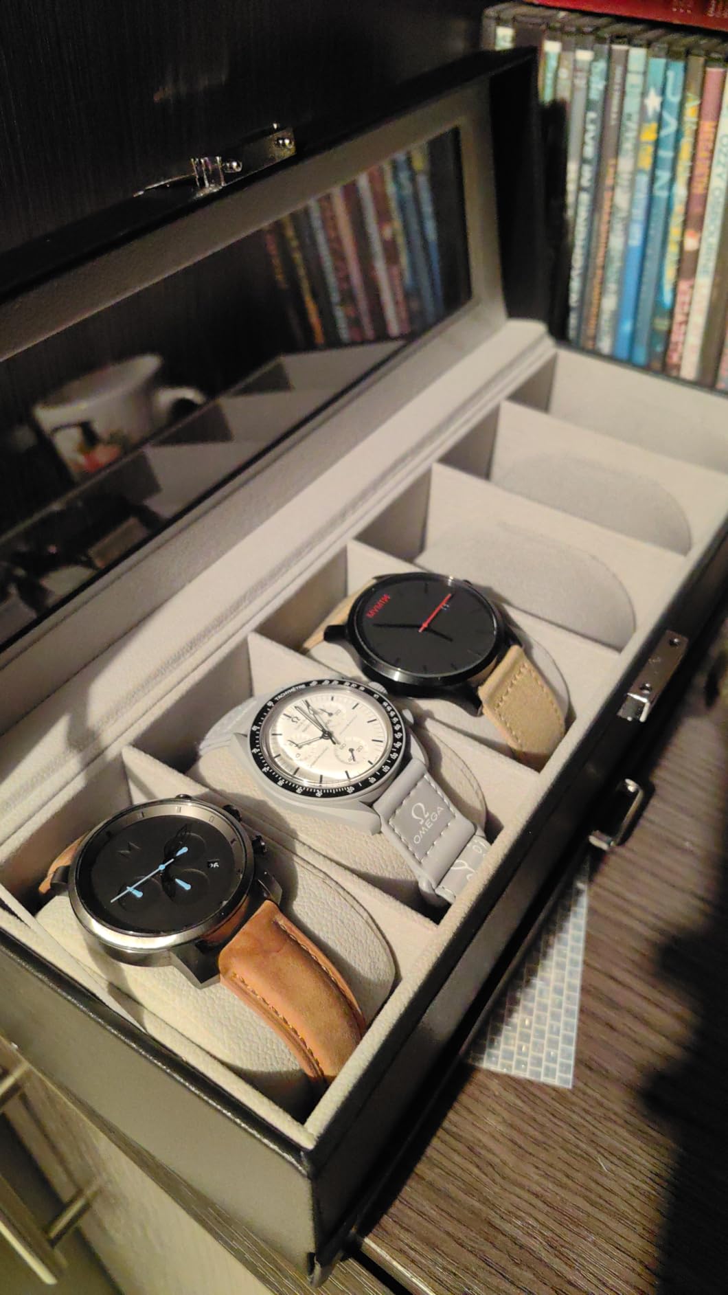 ProCase Watch Box, 3 Slot Watch Display Case with Drawer -Black customer photo 1