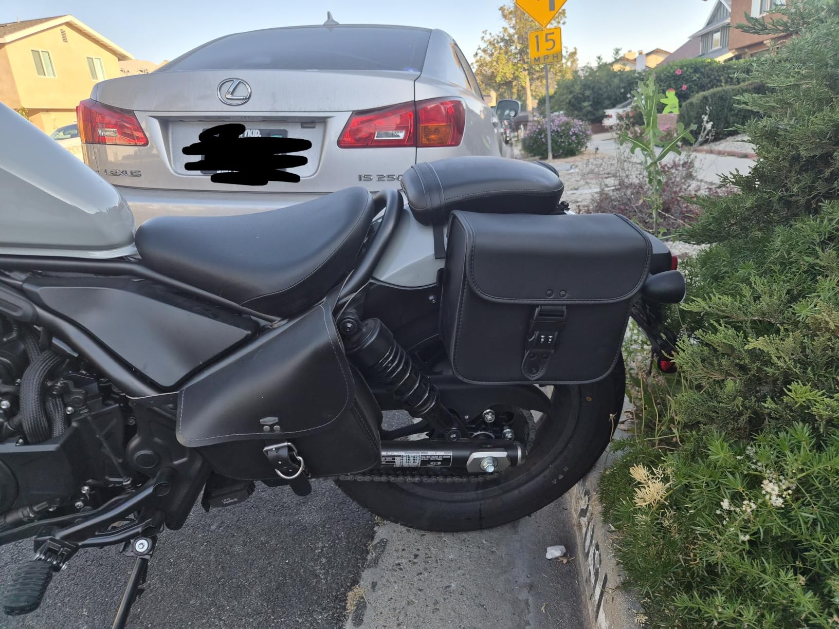Nomad Motorcycle Saddlebags – 16L (8Lx2) Universal Throw Over Saddle Bag for Cruiser, Touring & Chopper Bikes – Heavy Duty, Waterproof, Secure Numeric Lock, Easy Mount, Rider Storage customer photo 1