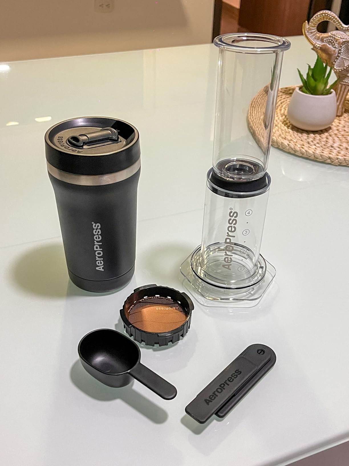 AeroPress Go Plus Portable Coffee Maker Kit, Black customer photo 1