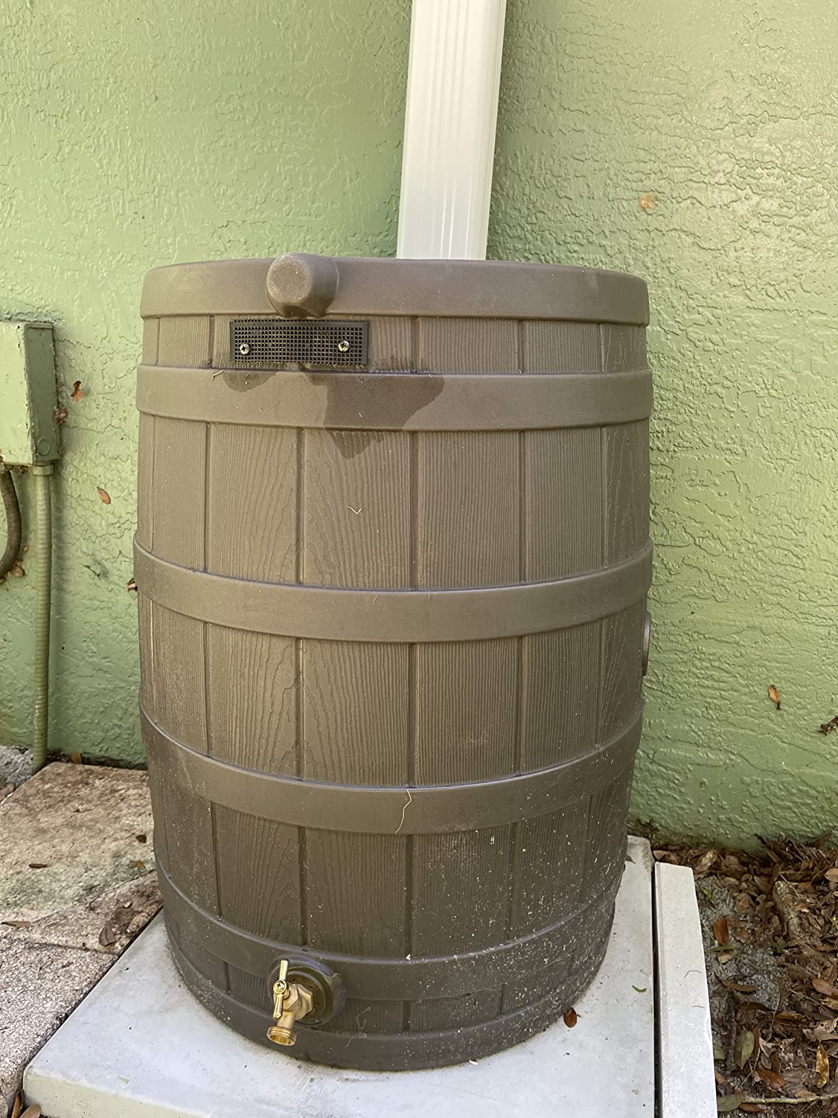 Good Ideas Rain Wizard Water Collection Barrel, 50 Gallon, Gray customer photo 2