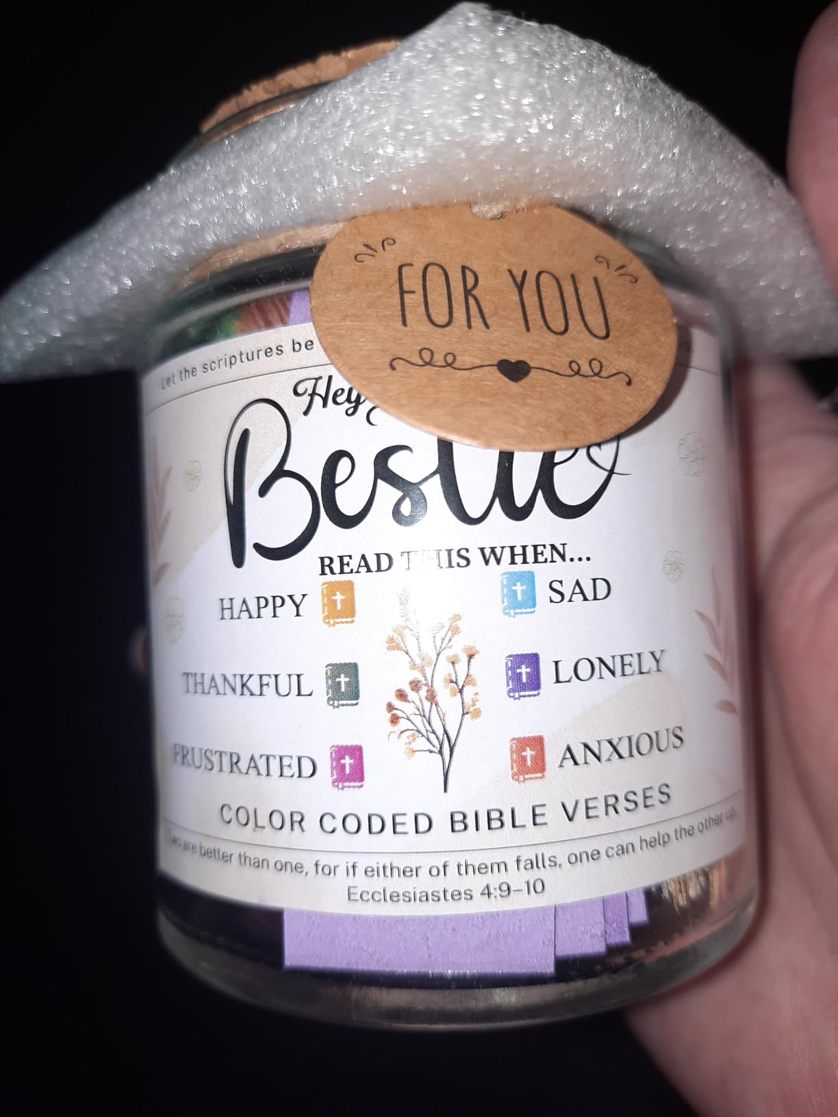 Read This When Bible Verses Jar – Birthday Gifts for Women, Christian Gifts for Women, Graduations Gift for Her, Gift for Mom from Daughter customer photo 1