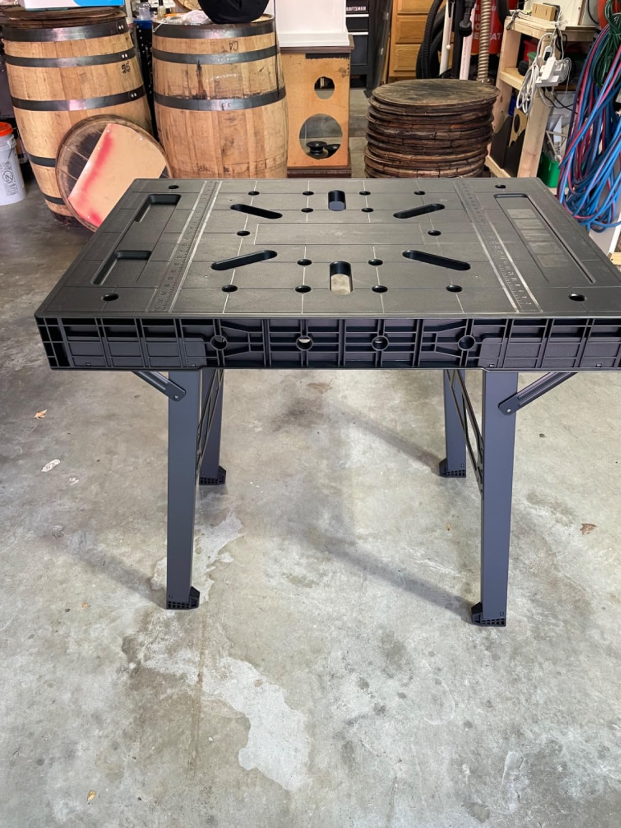 Portable Workbench, Folding Worktable, 1650lbs Capacity, Black customer photo 1