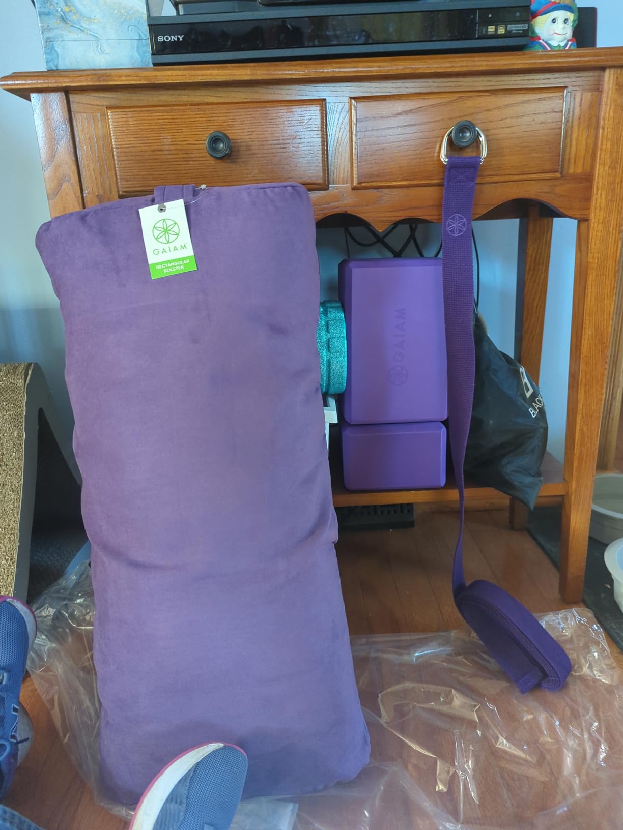 Gaiam Yoga Bolster Pillow, Supportive Cushion for Restorative Yoga customer photo 1