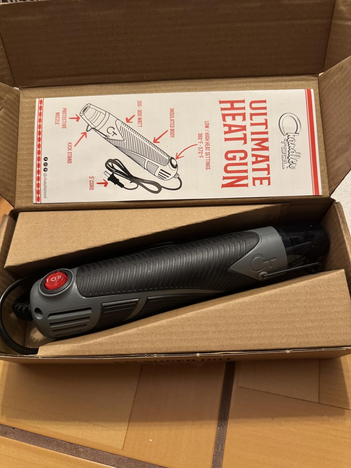 Heat Gun for Crafting, Mini Dual Temp Hot Air Gun Tool for Epoxy Resin, Shrink Wrapping, Vinyl Wrap, Embossing, Electronics, Candle Making, Sublimation, Phone Repair & DIY (Grey/Black) customer photo 2