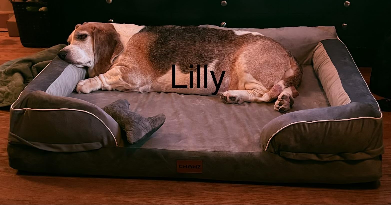 CWAWZ Dog Beds for Large Dogs, Orthopedic Dog Bed with Cooling Gel Memory Foam, Waterproof Large Pet Bed with Removable Washable Cover, 36