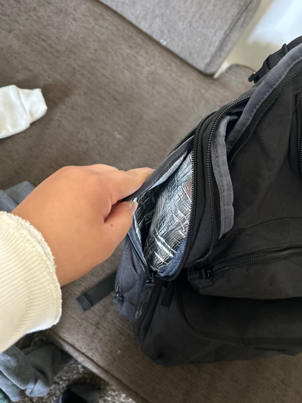Mancro Diaper Bag Backpack, Extra Large Capacity Black Baby Diaper Backpack customer photo 2