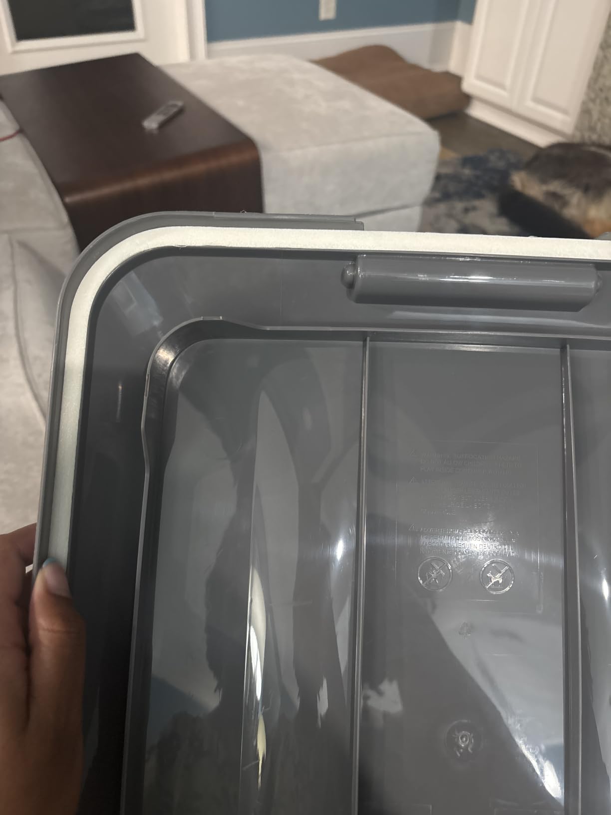 IRIS USA Dog Food Storage Container, Up to 54 lbs, Gray/Dark Gray customer photo 2