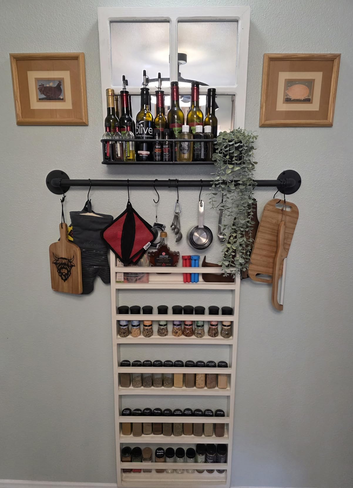 Pot Pan Rack Wall Mounted Set of 2, 21