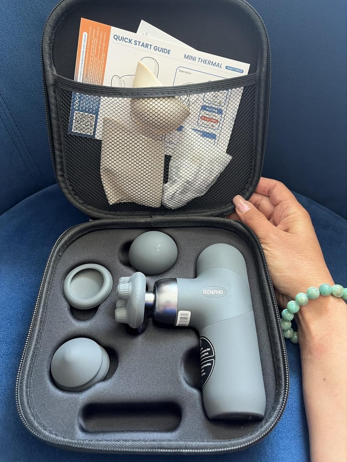 RENPHO Mini Thermal Massage Gun with Heat, Color Silicone Casing, 4 Speeds customer photo 1