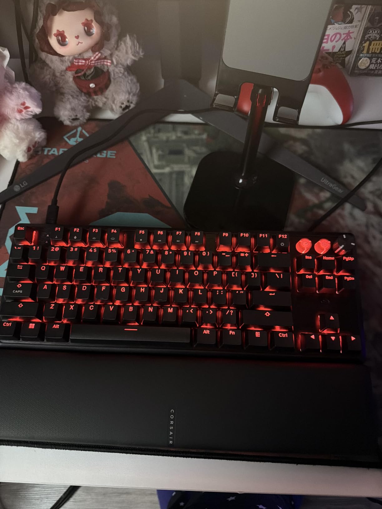 Corsair K70 PRO TKL RGB Tenkeyless Mechanical Wired Gaming Keyboard – Pre-Lubed Hall Effect MGX Hyperdrive Adjustable Switches, Simultaneous SOCD and Rapid Trigger, ABS Double-Shot, QWERTY NA – Black customer photo 1