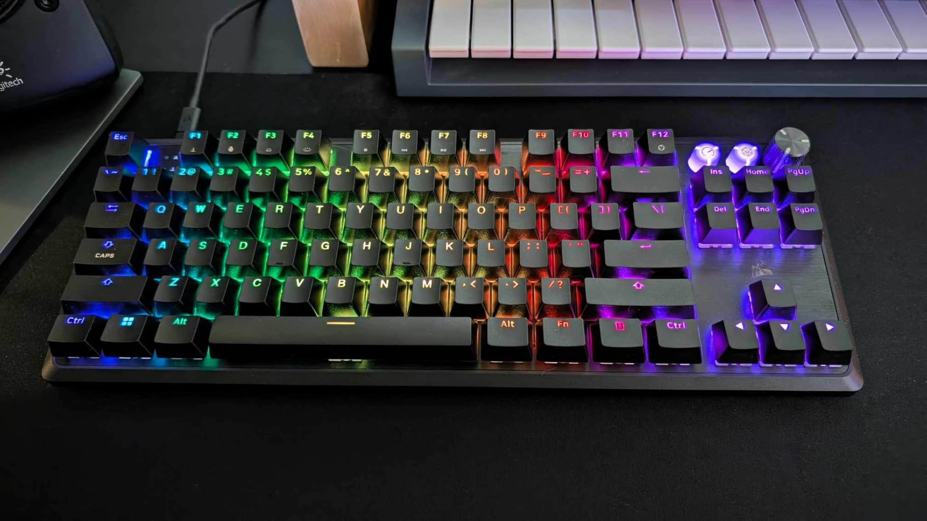 Corsair K70 PRO TKL RGB Tenkeyless Mechanical Wired Gaming Keyboard – Pre-Lubed Hall Effect MGX Hyperdrive Adjustable Switches, Simultaneous SOCD and Rapid Trigger, ABS Double-Shot, QWERTY NA – Black customer photo 2