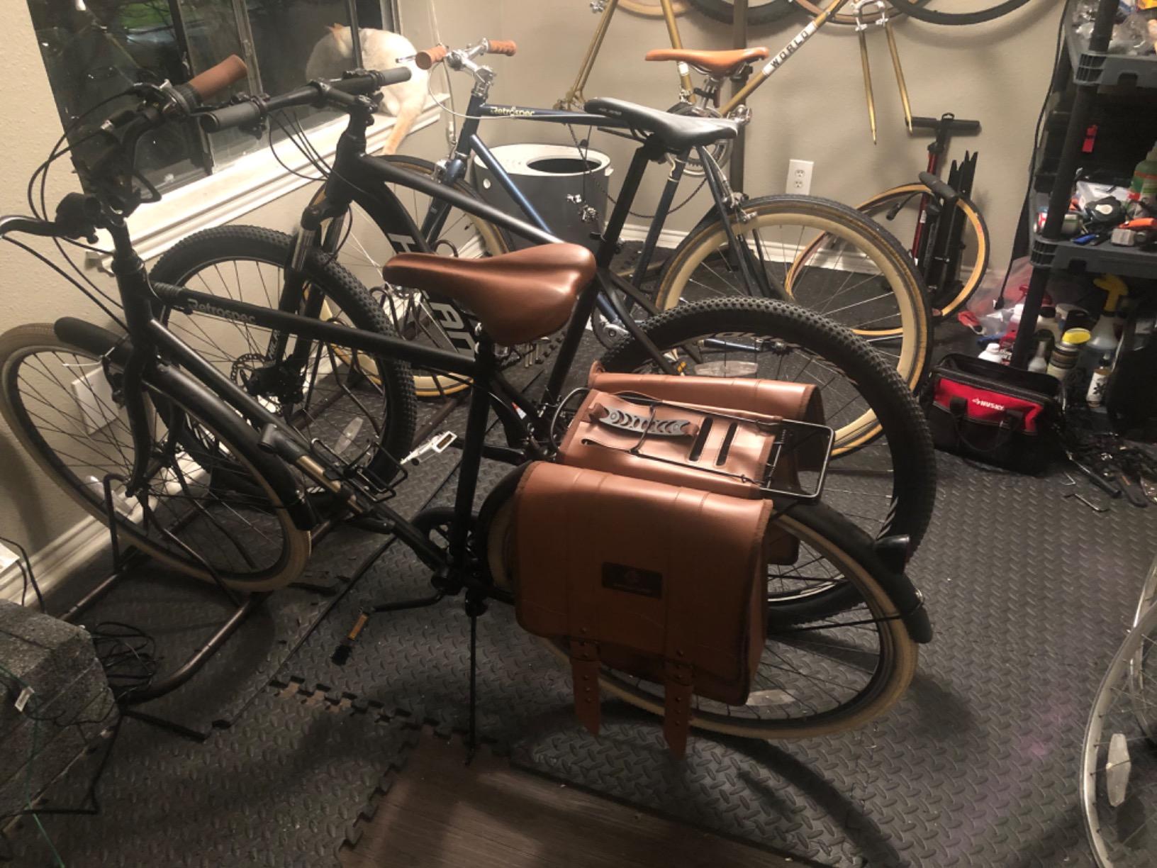 Simple Houseware 5-Bike Adjustable Floor Storage Rack for Garage, Black customer photo 1