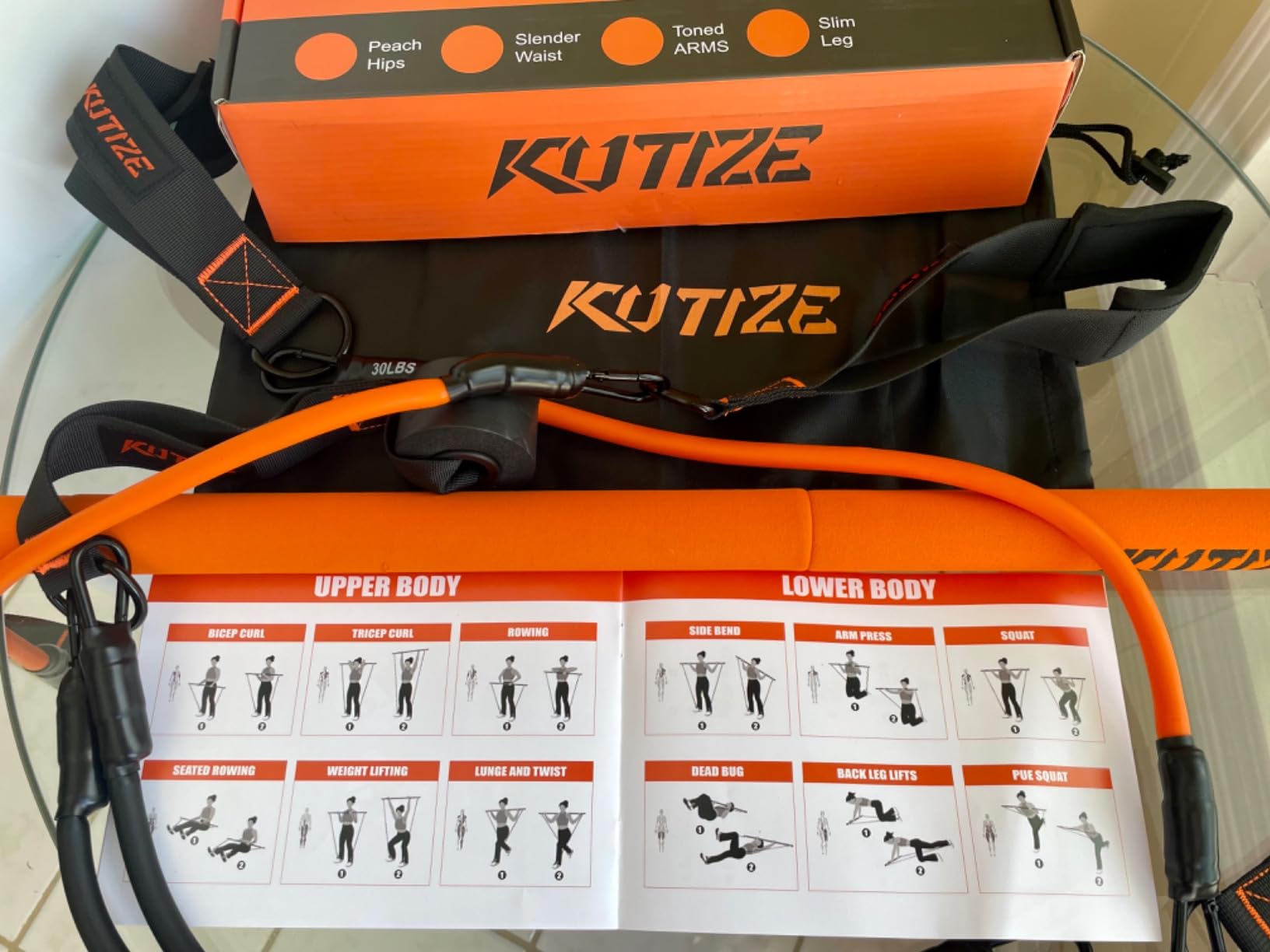 KUTIZE Pilates Bar Kit with Resistance Bands, Pilates Equipment, Multifunctional Pilates Bar for Women & Men, Pilates kit for Hip, Back, Arm, Full-Body Workouts, Home Gym Strength Training Equipment customer photo 2