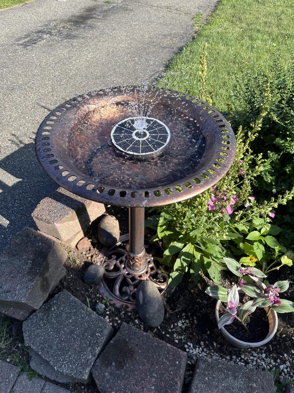 Best Choice Products Bird Bath, 28in Outdoor Resin Pedestal - Gold customer photo 1