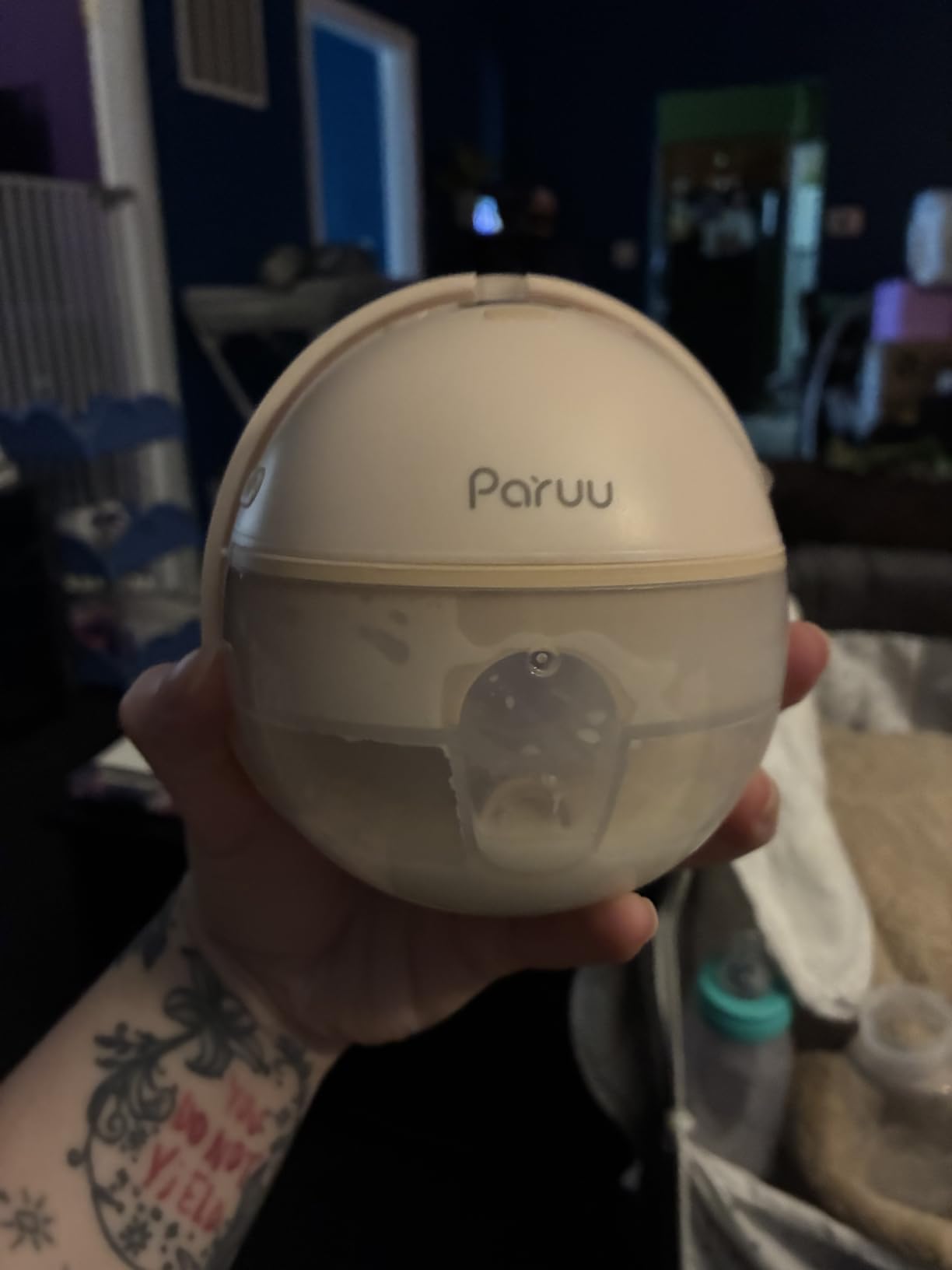 Paruu Hands Free Breast Pump P16, Wearable Breast Pump Electirc Portable with 4 Modes & 12 Levels, Max 309mmHg Strong Suction 19/21/24mm Flange Inserts Wearable Breastfeeding Pump, 2 Pack(Nude customer photo 2