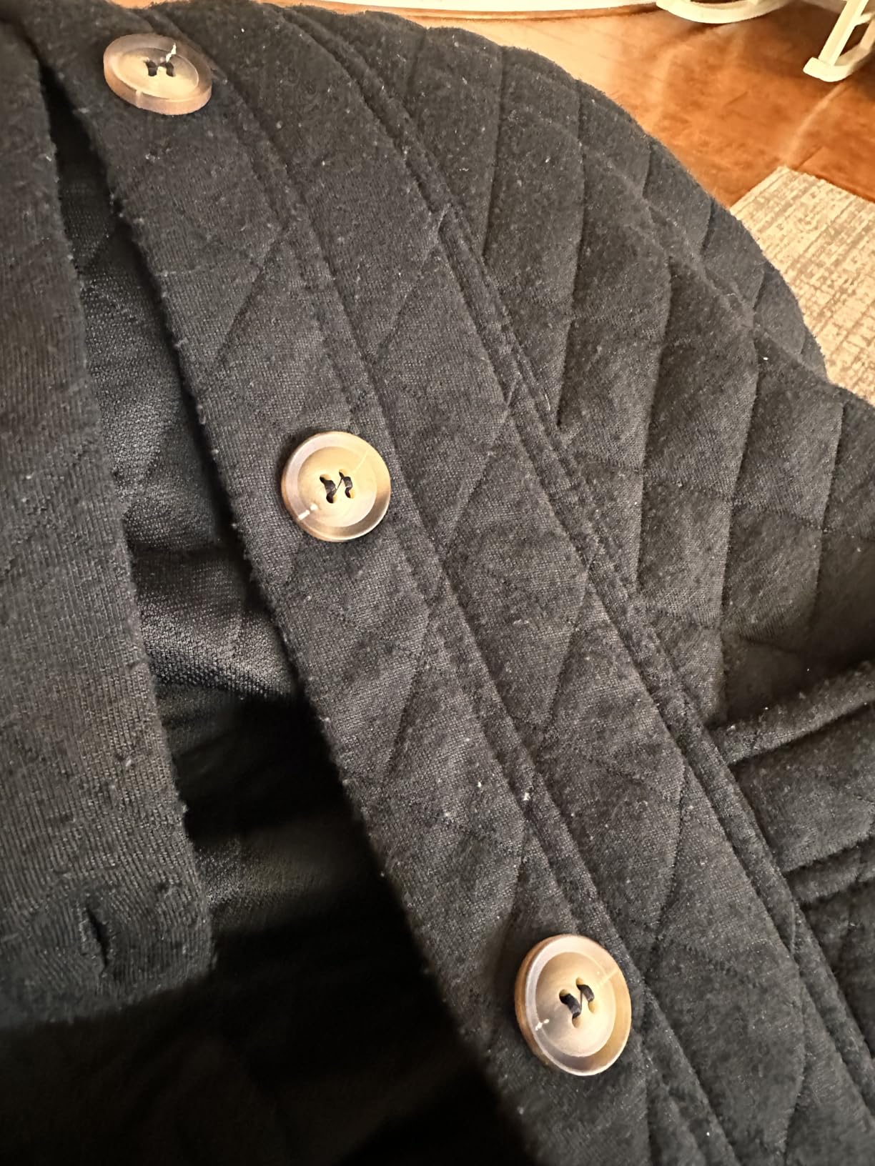 Dokotoo Quilted Jackets for Women Casual Lightweight Button Down Collared Long Sleeve Coats with Pockets customer photo 2