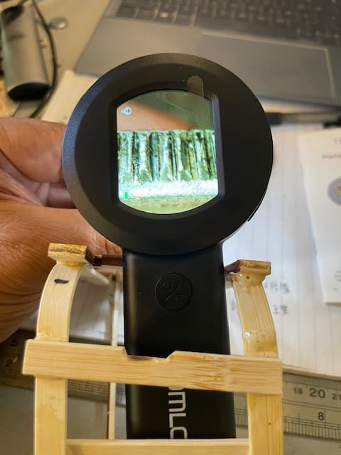 TOMLOV P10 Microscope for Adults Kids, Handheld Coin Magnifier with Light for Error Coins, Portable Trichome Magnifying Glass 100X, Collector Pocket Jewelers Loupe, Digital Microscope with 2