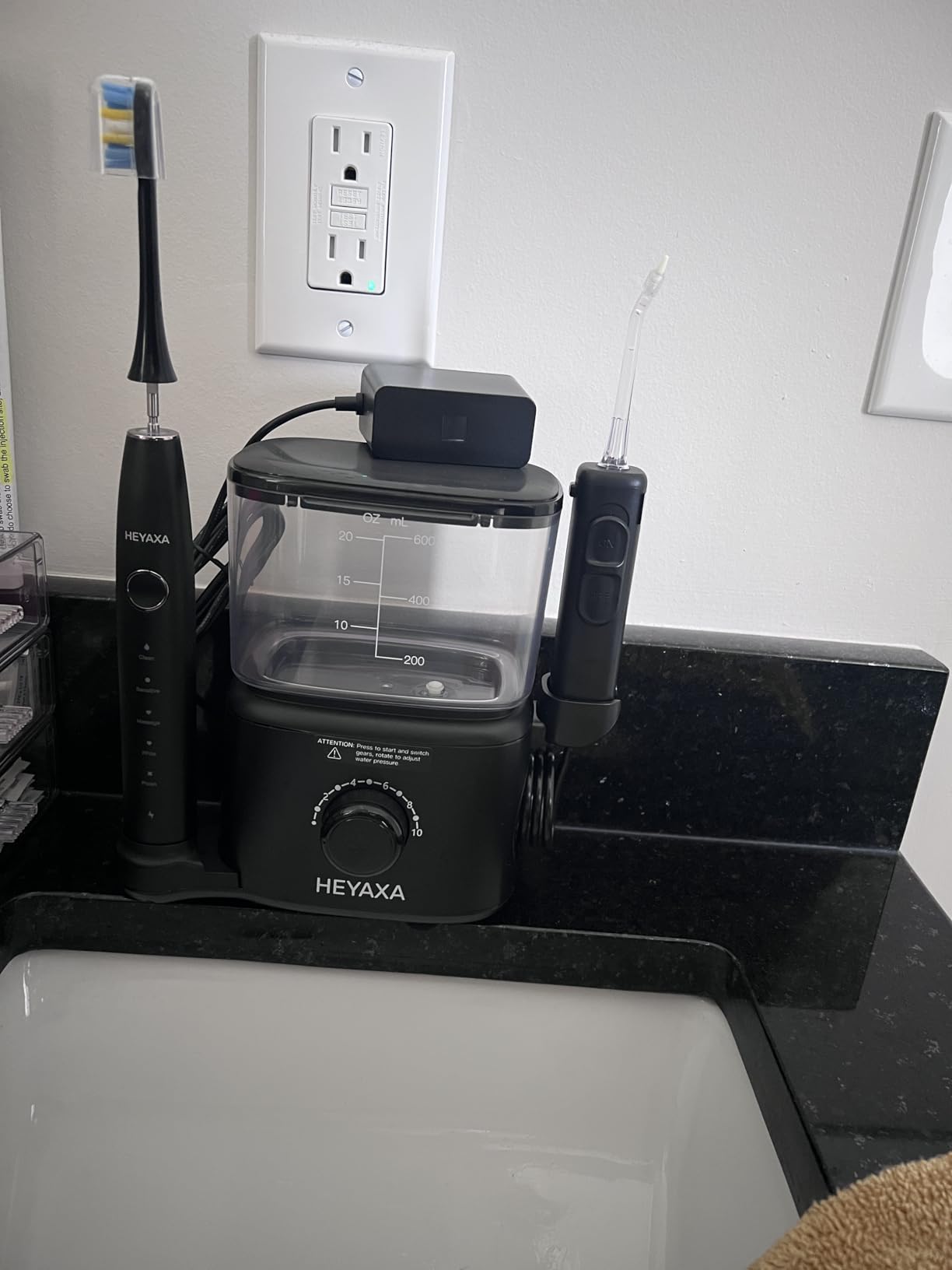 Water Flosser & Ultrasonic Electric Toothbrush Combo, 600ML Water Dental Flosser with 7 Jet Tips, 10 Adjustable Water Pressure, 5 Toothbrush Heads for Home Use, Gums, Braces customer photo 1