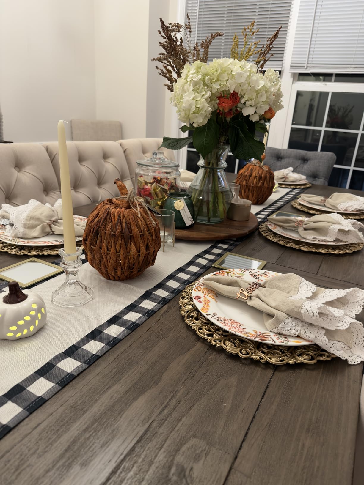 Foraineam Gold Charger Plates Set of 12, 13