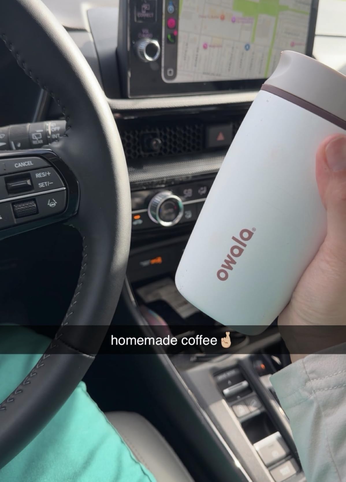 Owala SmoothSip Slider Insulated Stainless Steel Coffee Tumbler, Reusable Iced Coffee Cup, Hot Coffee Travel Mug, BPA Free 12 oz, Pink (Pucker Up) customer photo 1