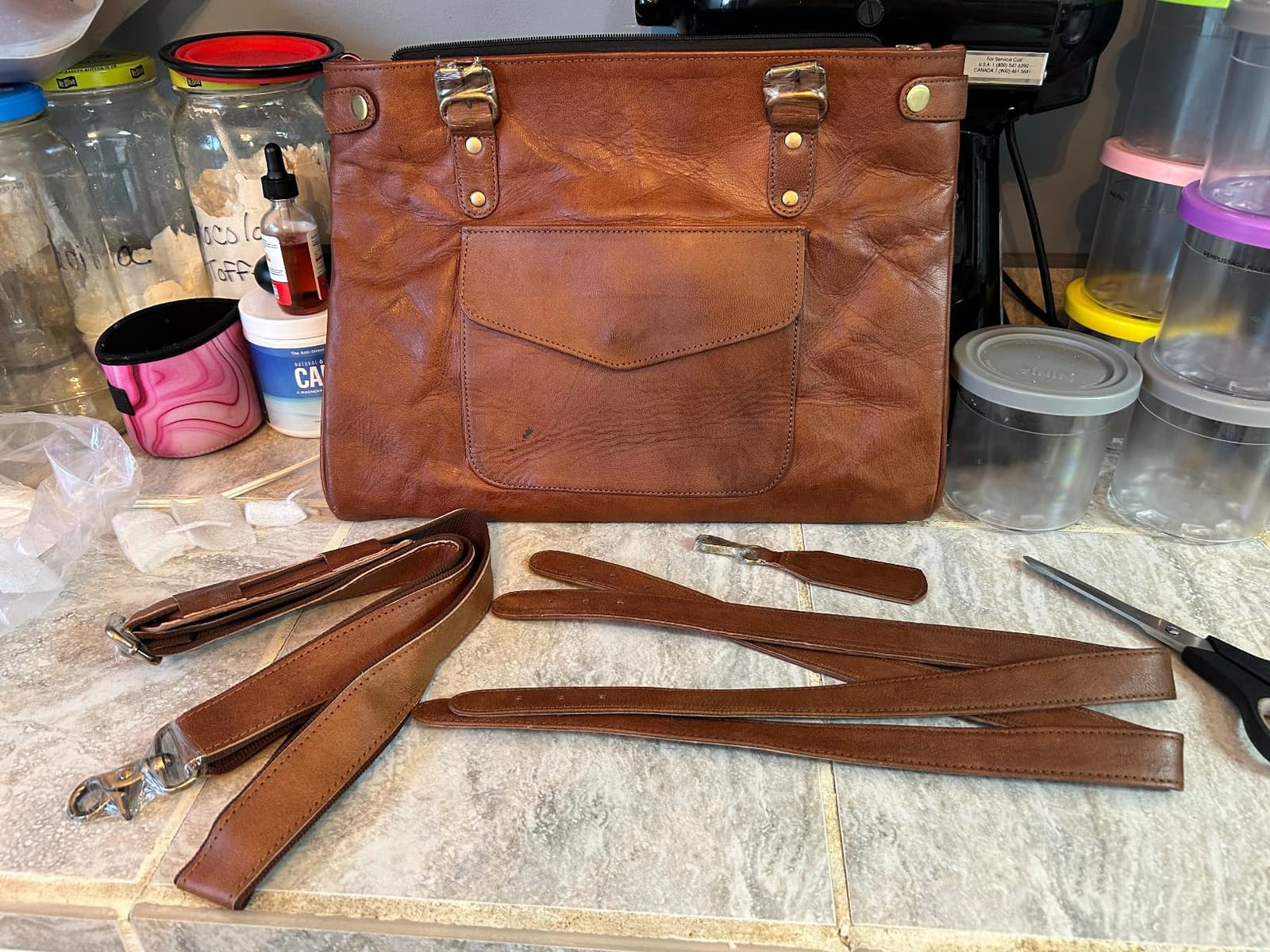 Genuine Leather Laptop Bag for Women - Large Brown Work Tote, Messenger Bag, and Briefcase with Laptop Compartment & Zipper customer photo 1