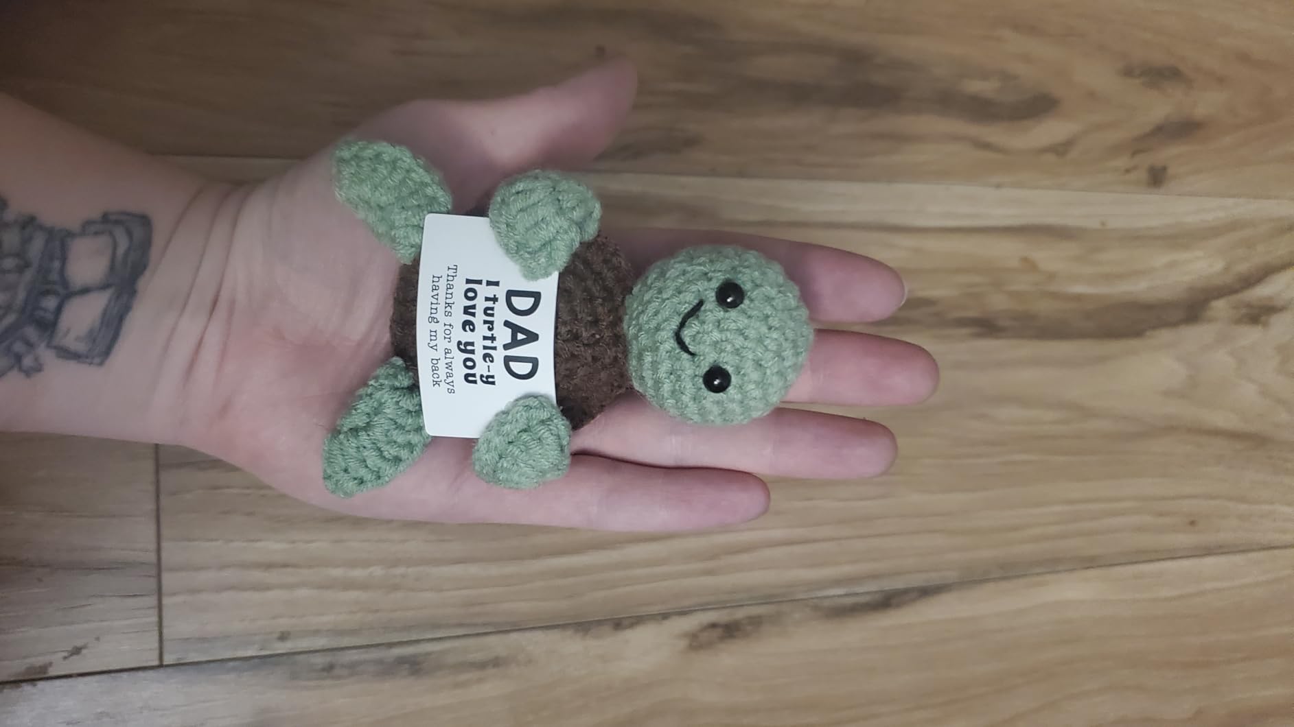 4THFARMES Mini Funny Turtle Best Friend Friendship Gifts for Women Men, Birthday Gifts for Friends Female Male Girls, I Love You Small Cute Stuff Things, Handmade Emotional Positive Crochet Turtle customer photo 2