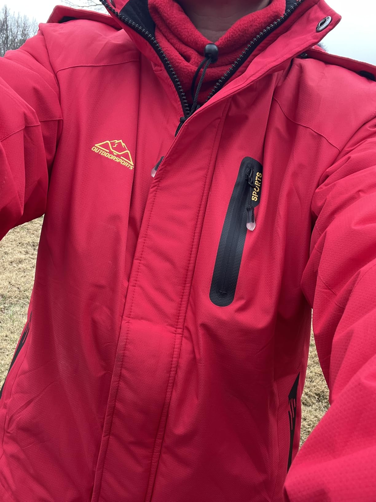 Rdruko Men's Ski Snow Jacket Waterproof Winter Insulated Coat customer photo 2
