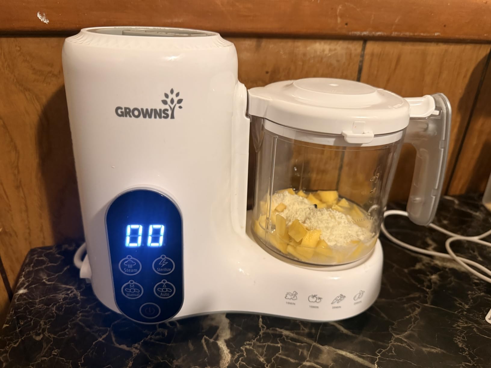 Grownsy Baby Food Maker, Steamer & Blender Baby Food Processor, White customer photo 2