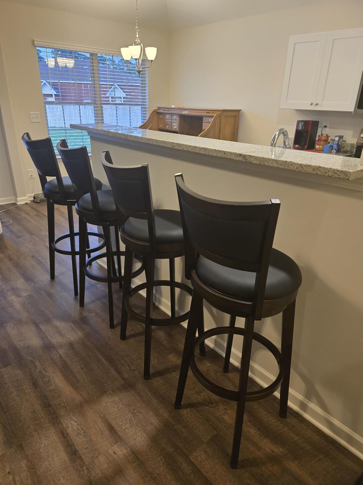 PrimeZone Swivel Bar Stools Set of 4, 26 Inch Counter Height Barstools customer photo 1