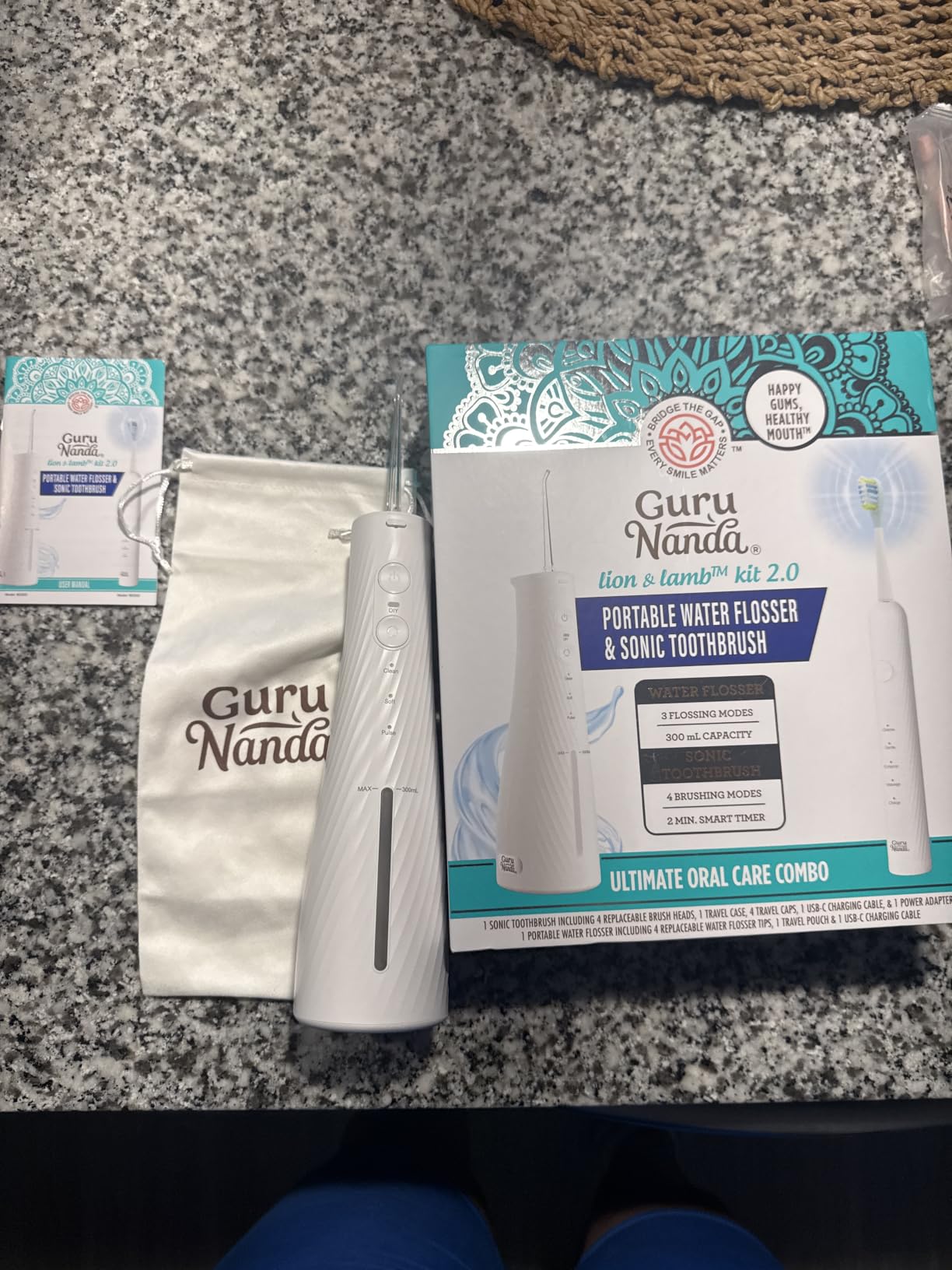 GuruNanda Electric Toothbrush & Water Flosser, 4 Toothbrush Heads, 4 Tips customer photo 2