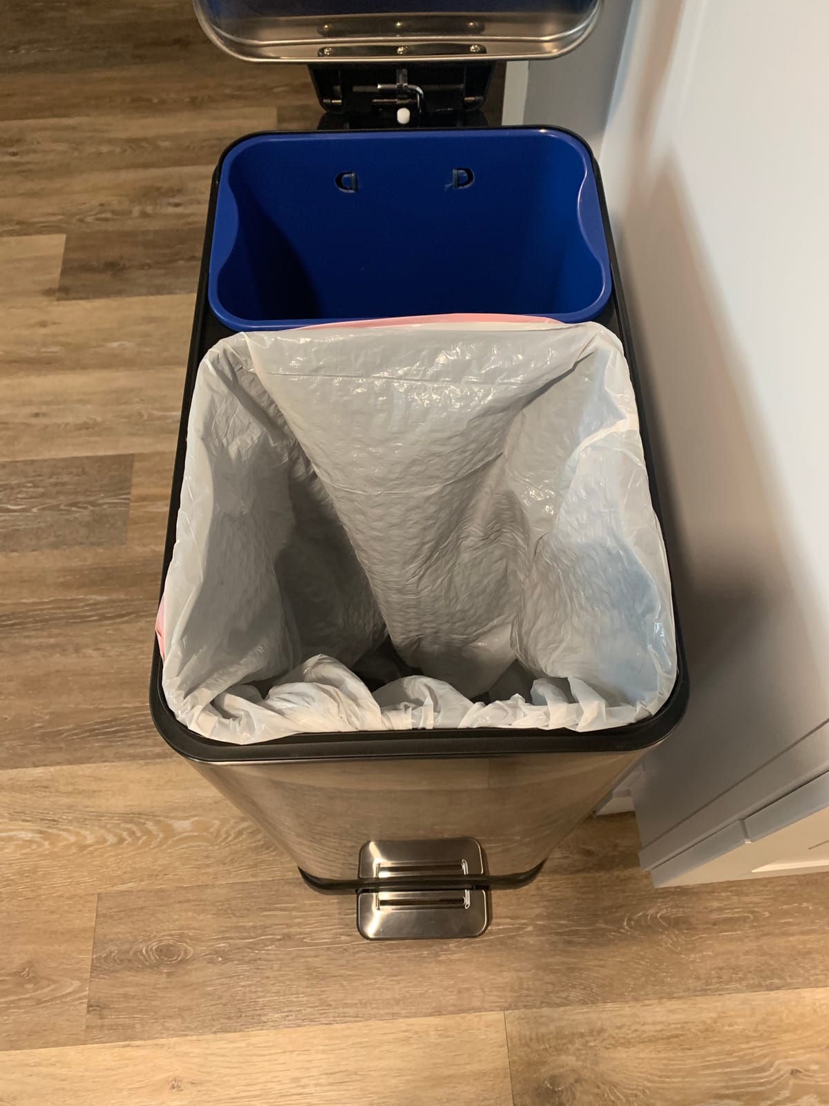 Home Zone Living 13 Gallon Kitchen Trash Can with Dual Compartments customer photo 1