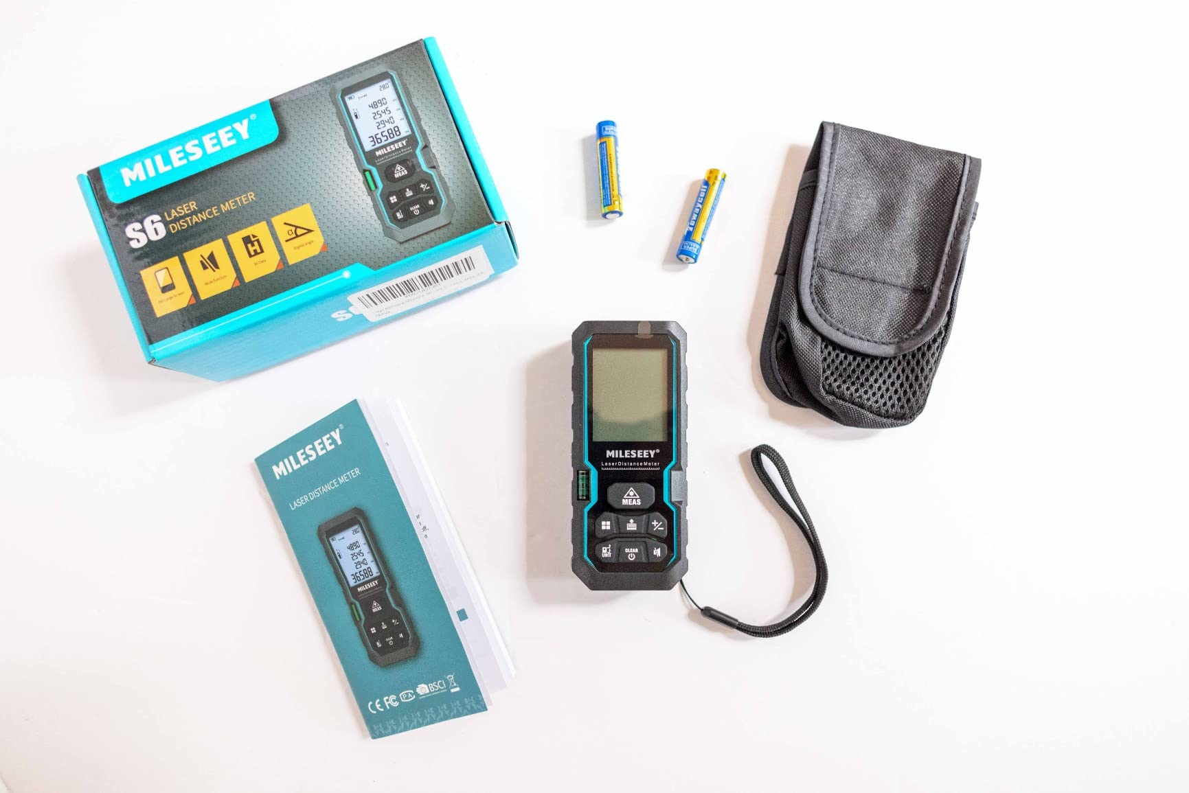 Laser Measuring Tool 165 Feet, RockSeed Portable Laser Measure, Digital Distance Measurement with 2 Bubble Levels, Laser Tape Measure with 5 Units Conversion customer photo 1